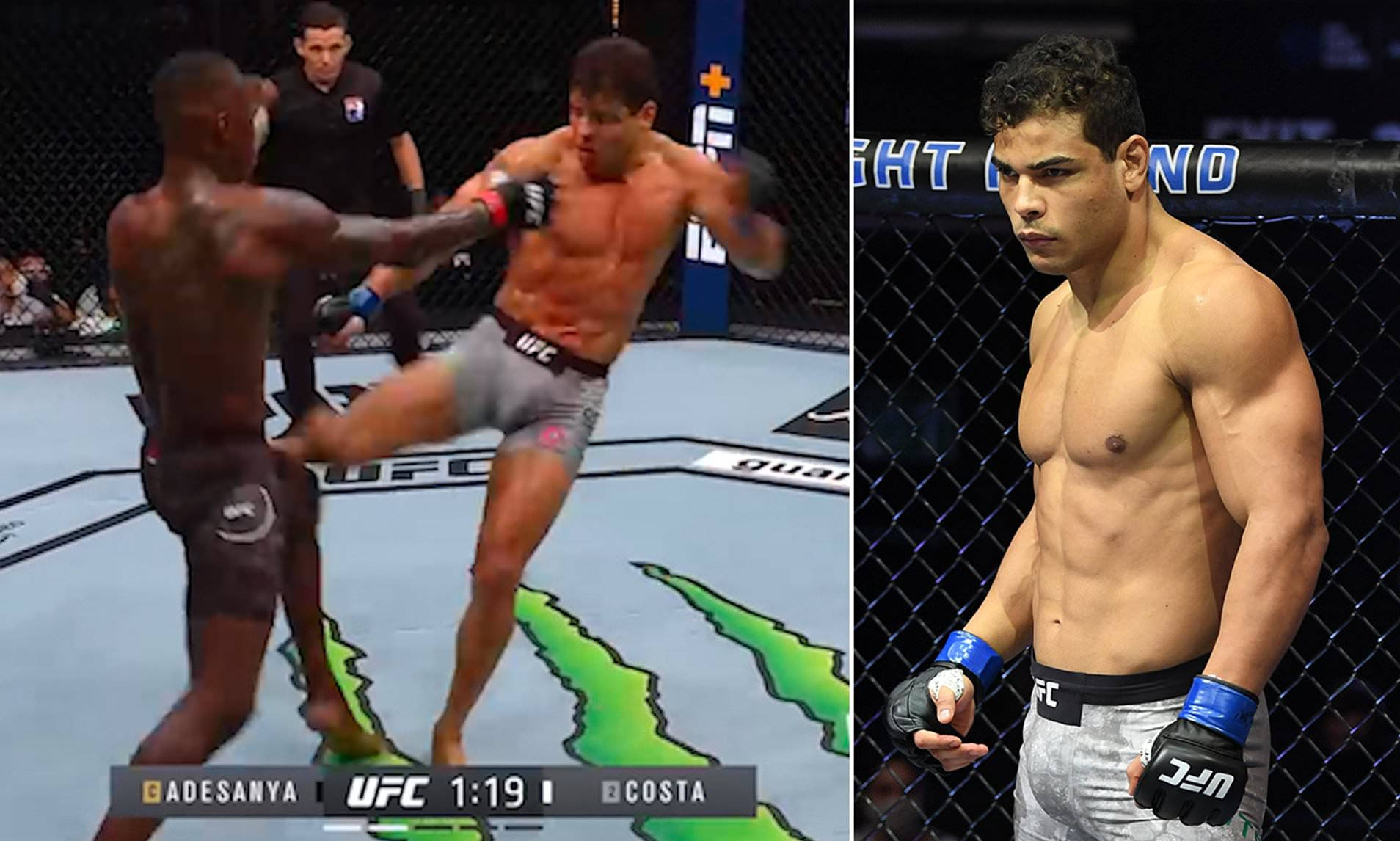 Paulo Costa Versus Israel Adesanya Kick Background