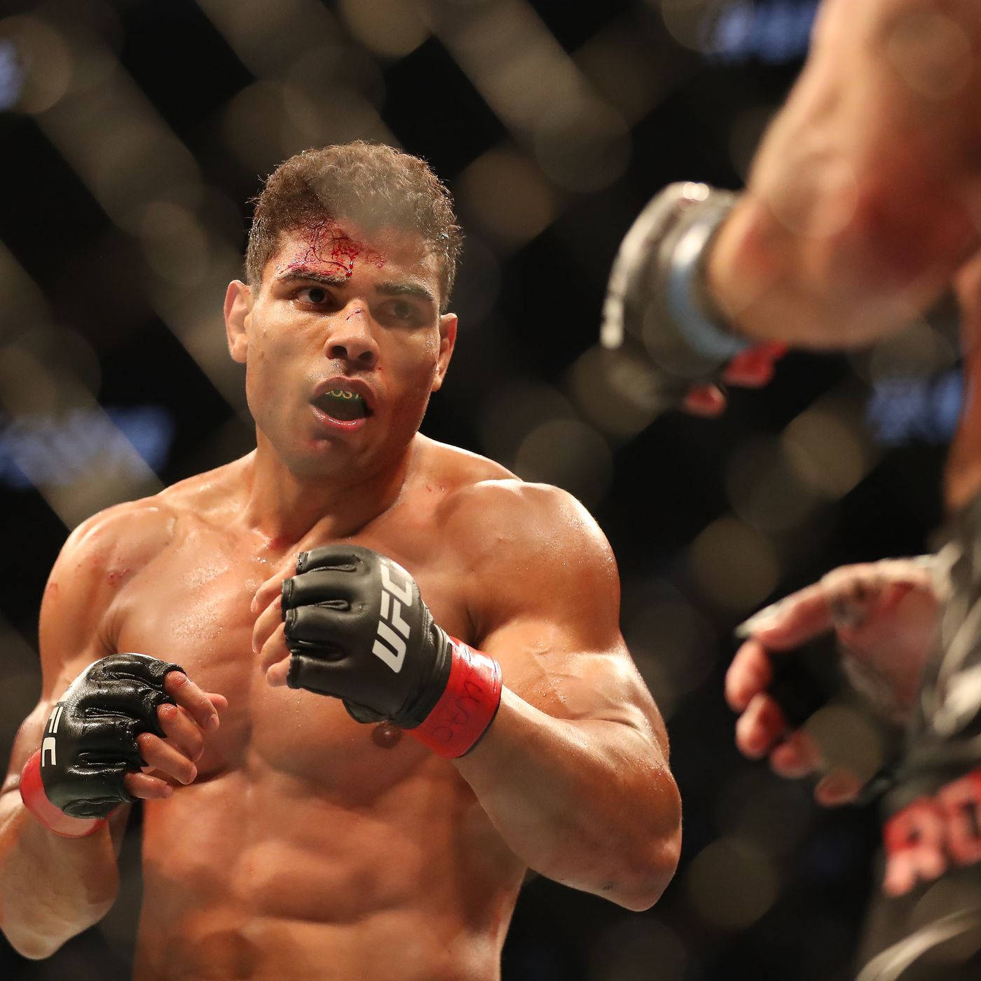 Paulo Costa With Bloody Forehead Background