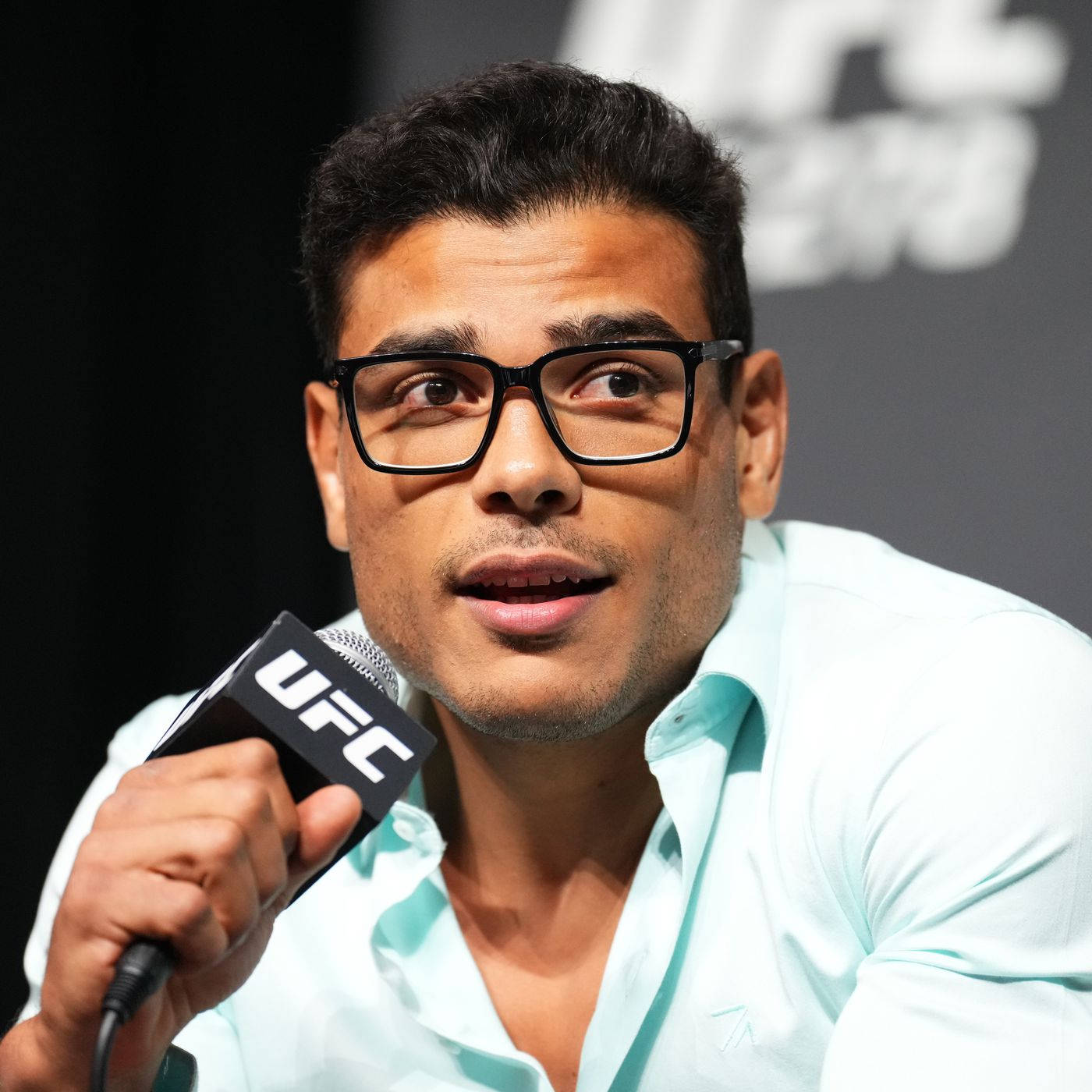 Paulo Costa With Glasses Background