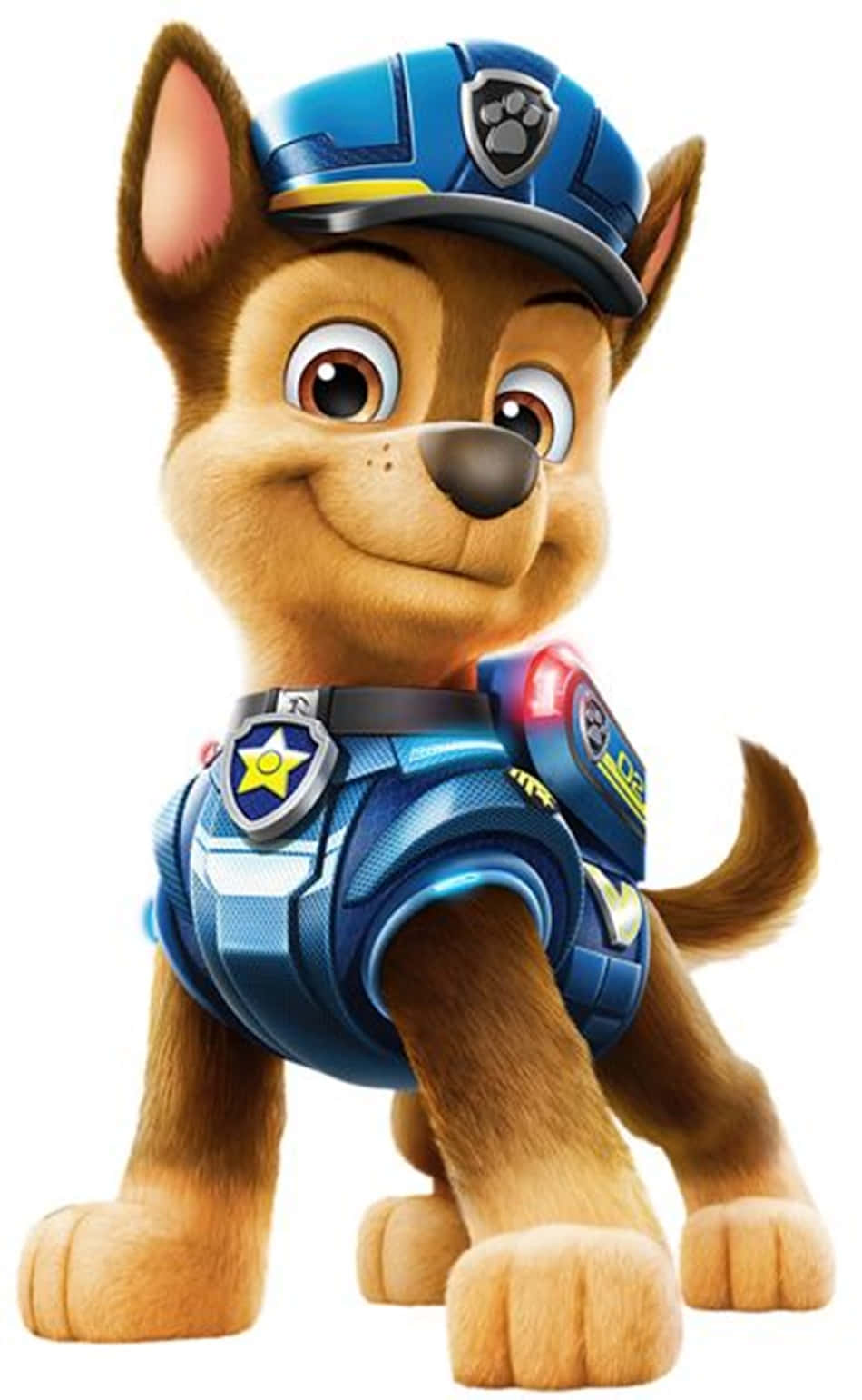 Paw Patrol Dog In Blue Uniform Background