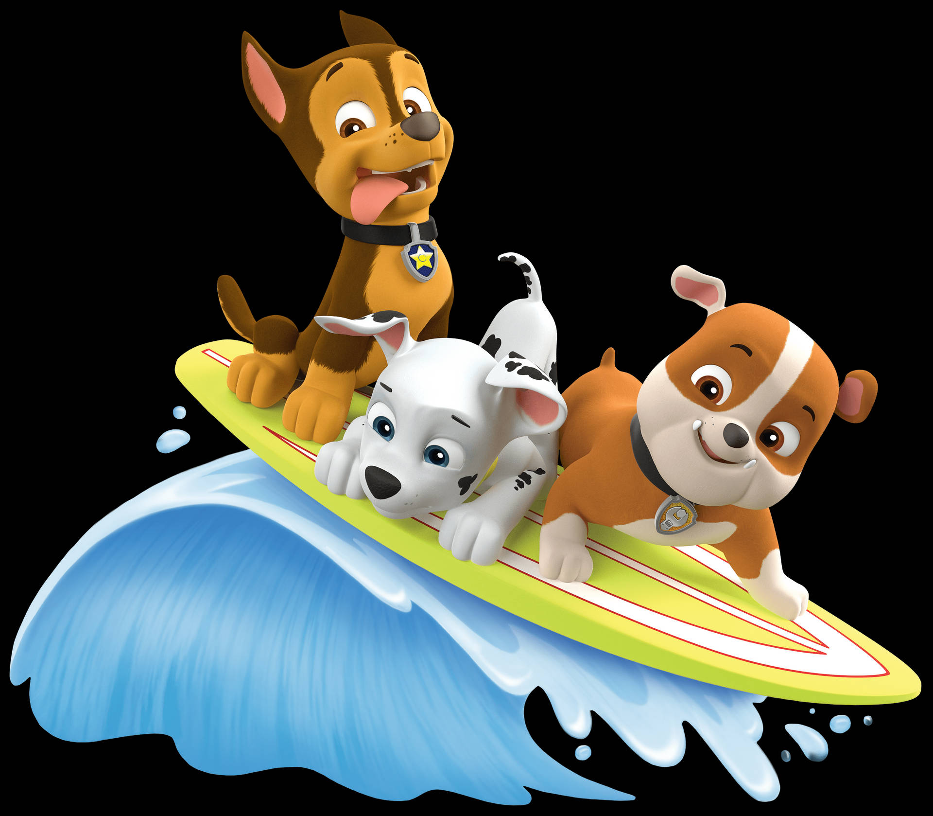 Paw Patrol Surfing Dogs Background