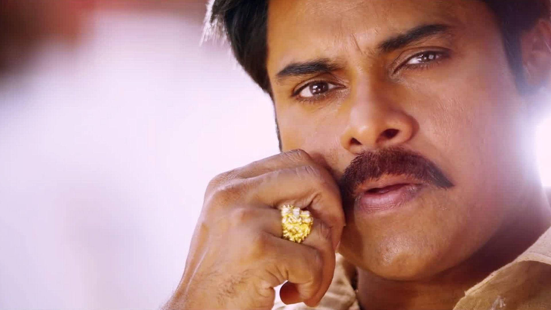 Pawan Kalyan Flaunting His Gold Ring Background