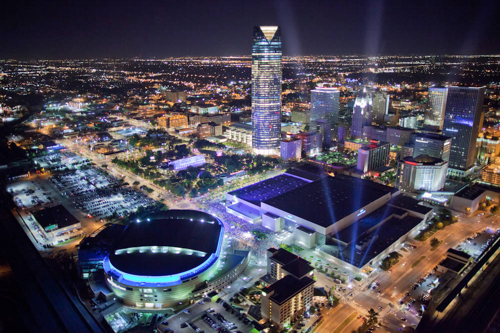 Paycom Center Oklahoma City Aerial View