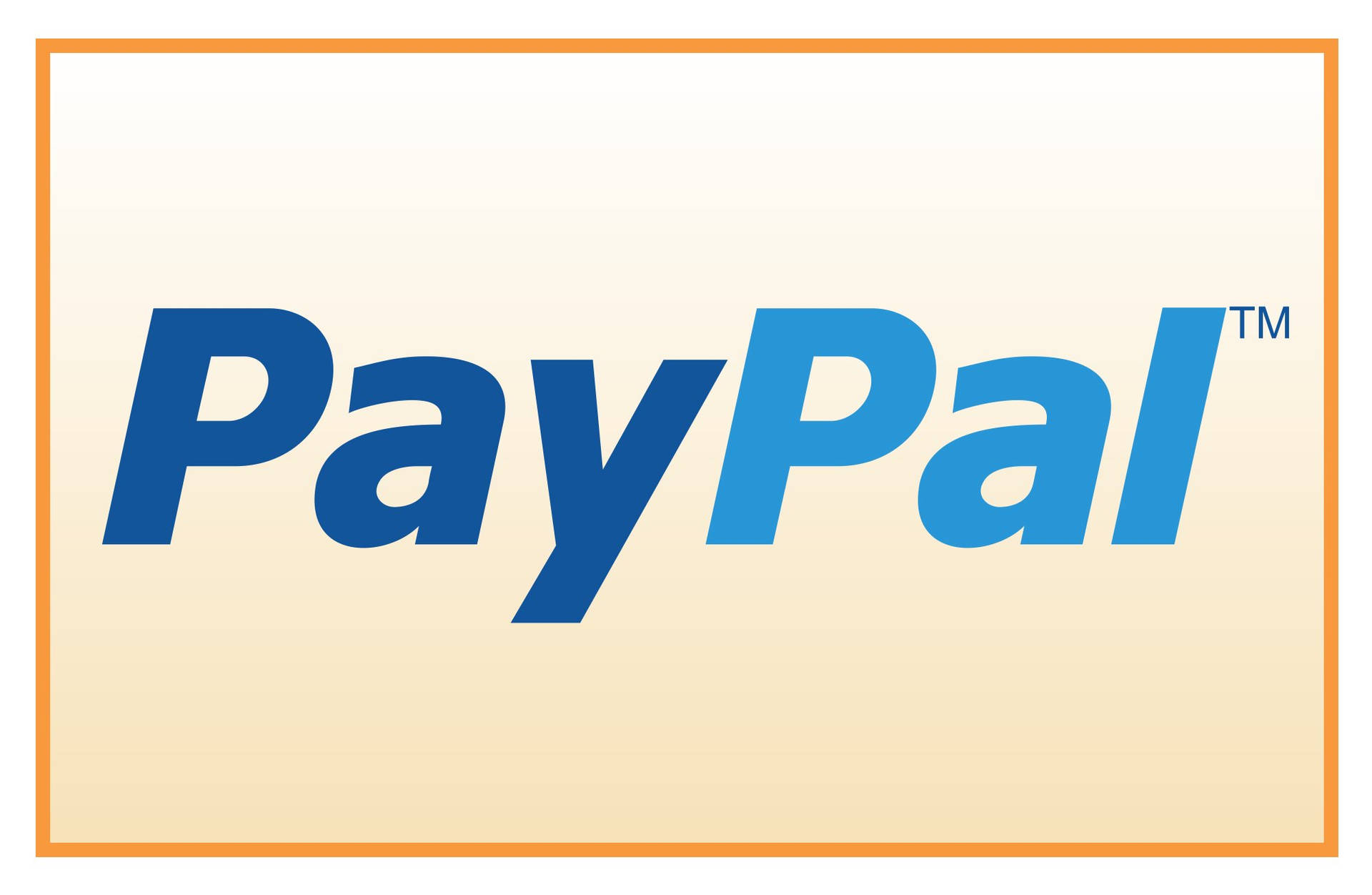Paypal 2012 Logo Orange Border Background