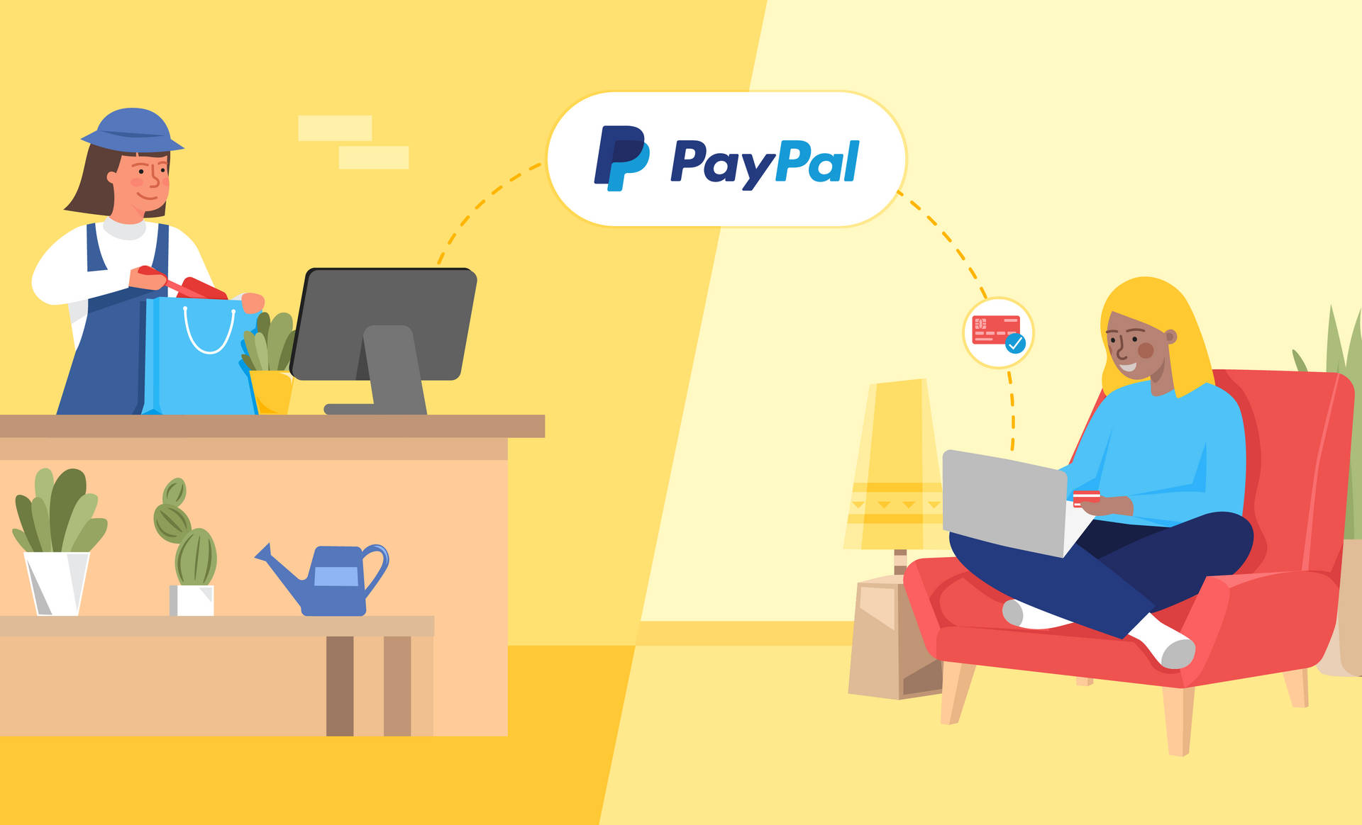 Paypal Business Account Illustration Background