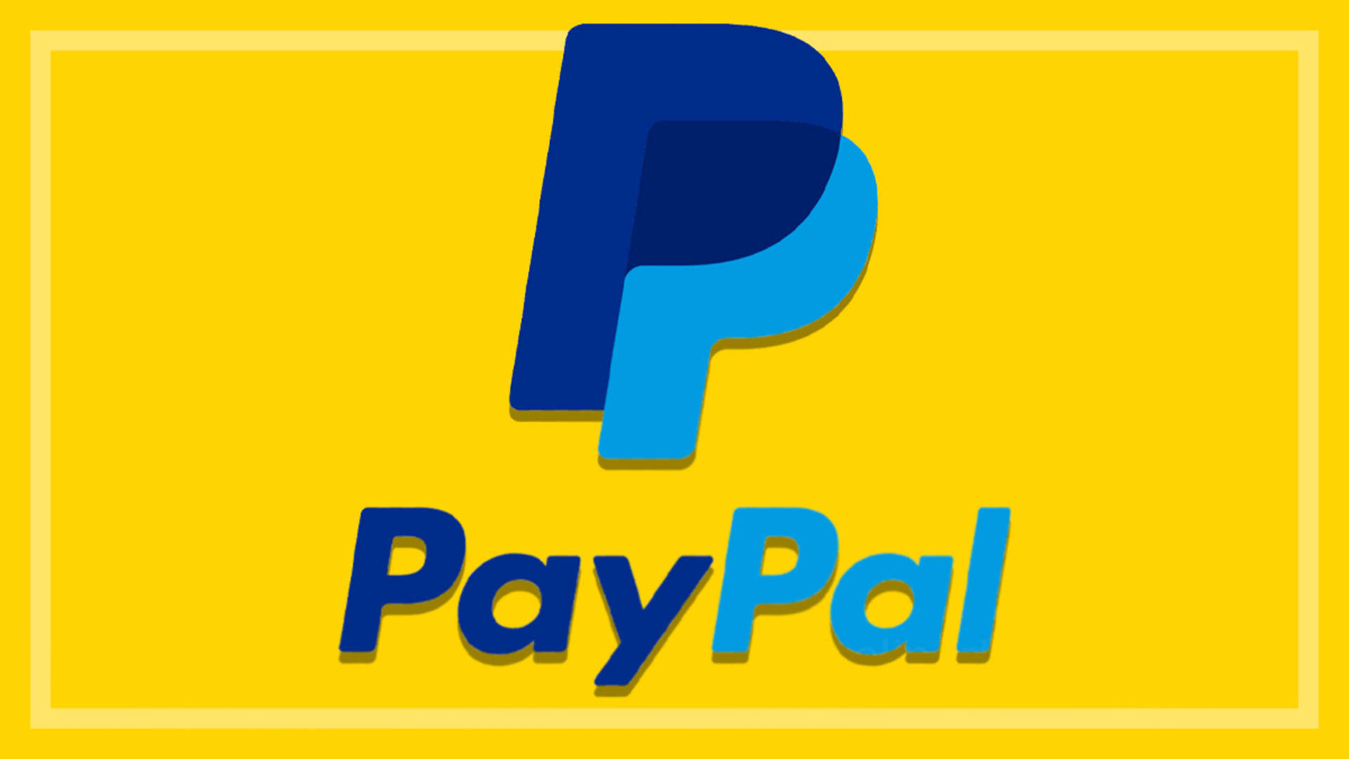 Paypal In Yellow Background Background