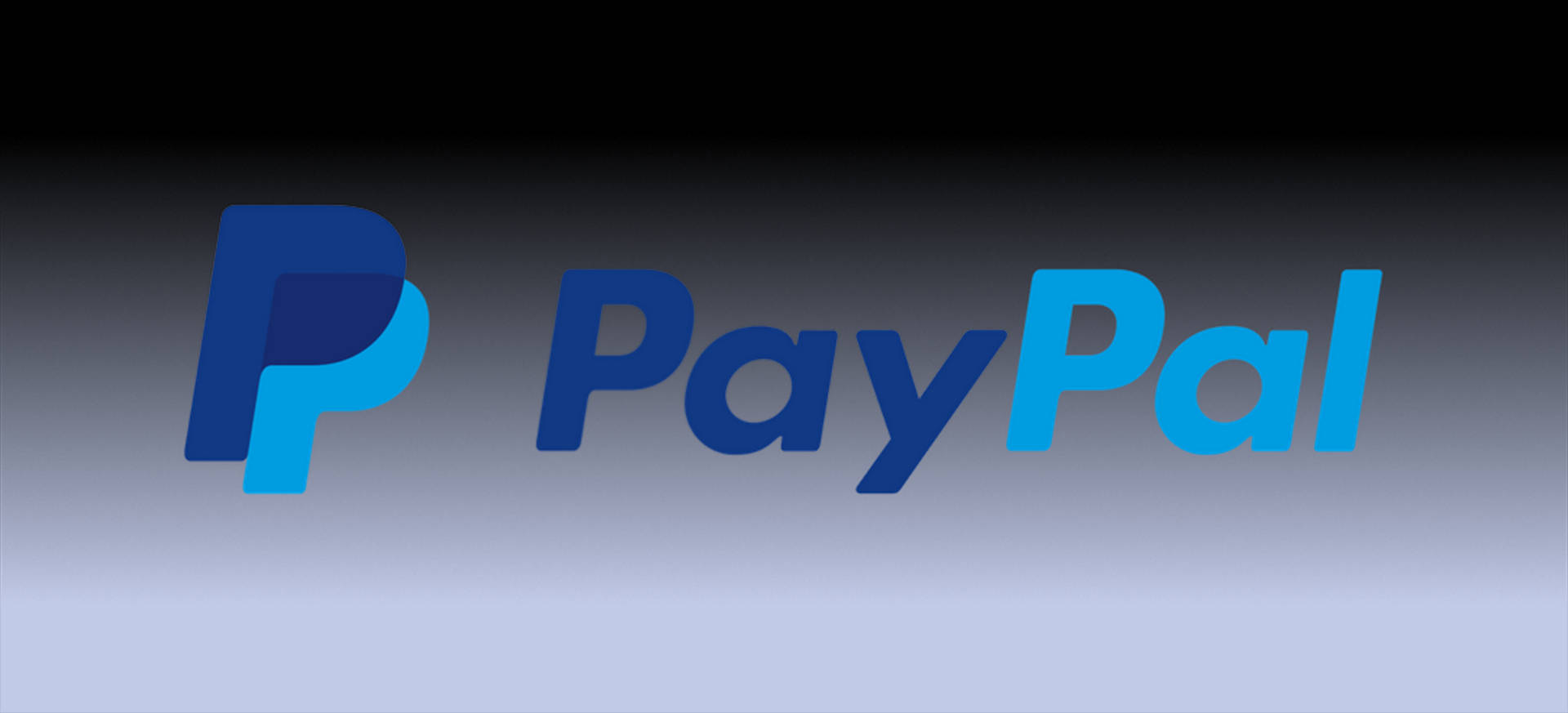 Paypal Logo Gray Gradient Background