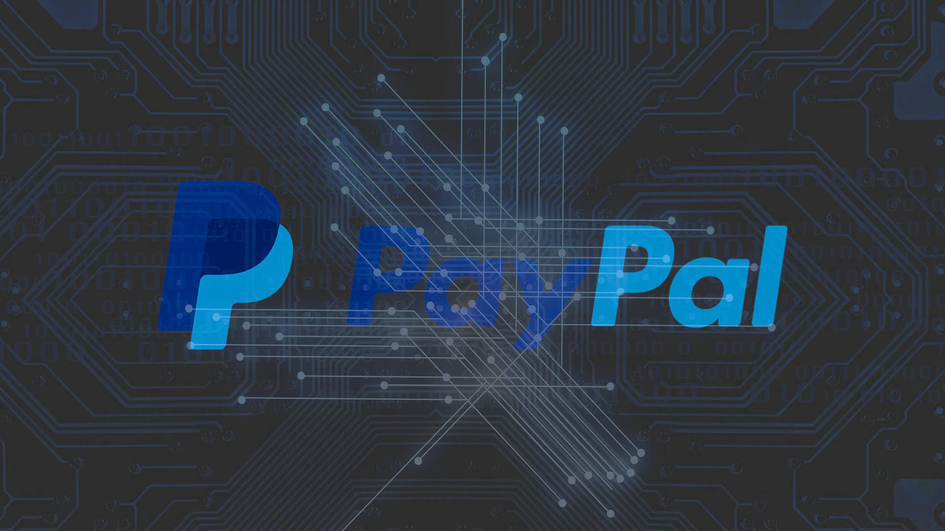 Paypal Logo With Circuitry Background