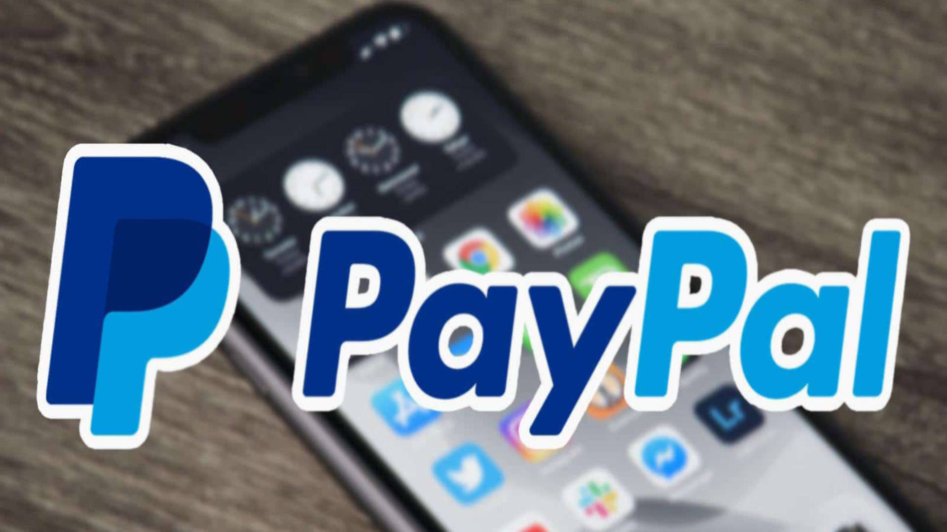 Paypal Logo With Phone Background