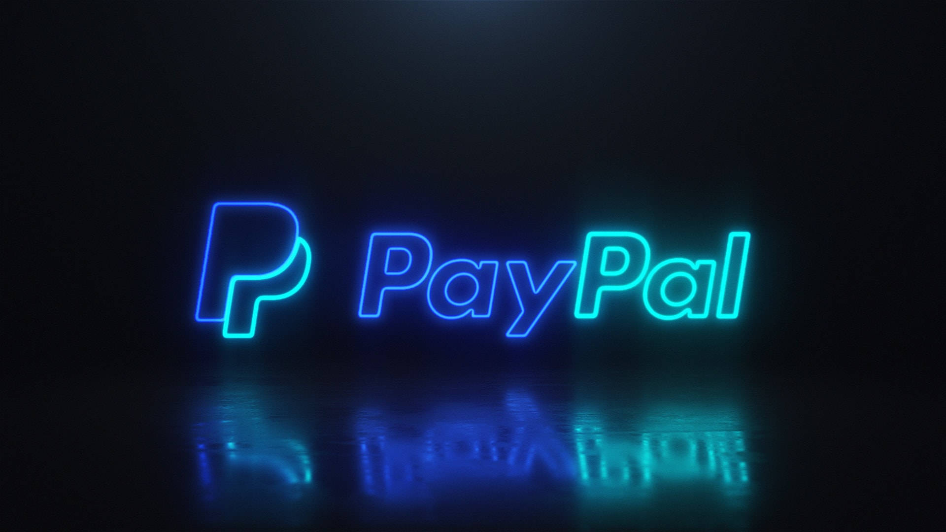 Paypal Neon Light Sign Background