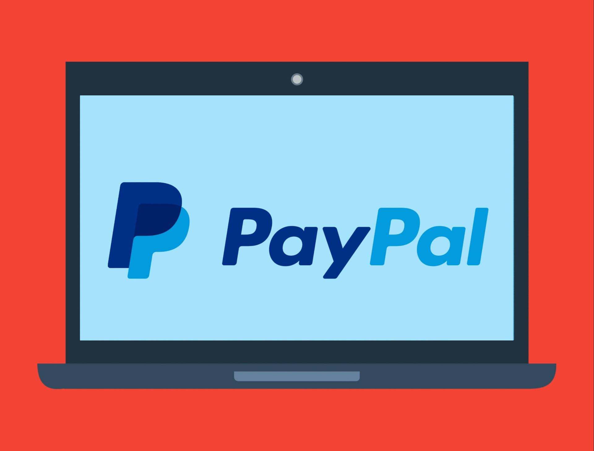 Paypal On Laptop Screen Artwork Background
