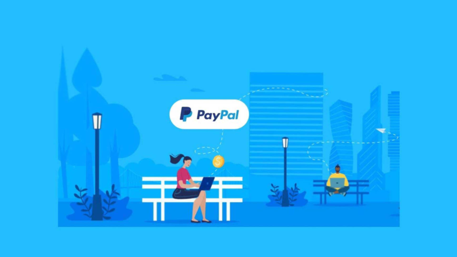 Paypal Usage Illustration Background