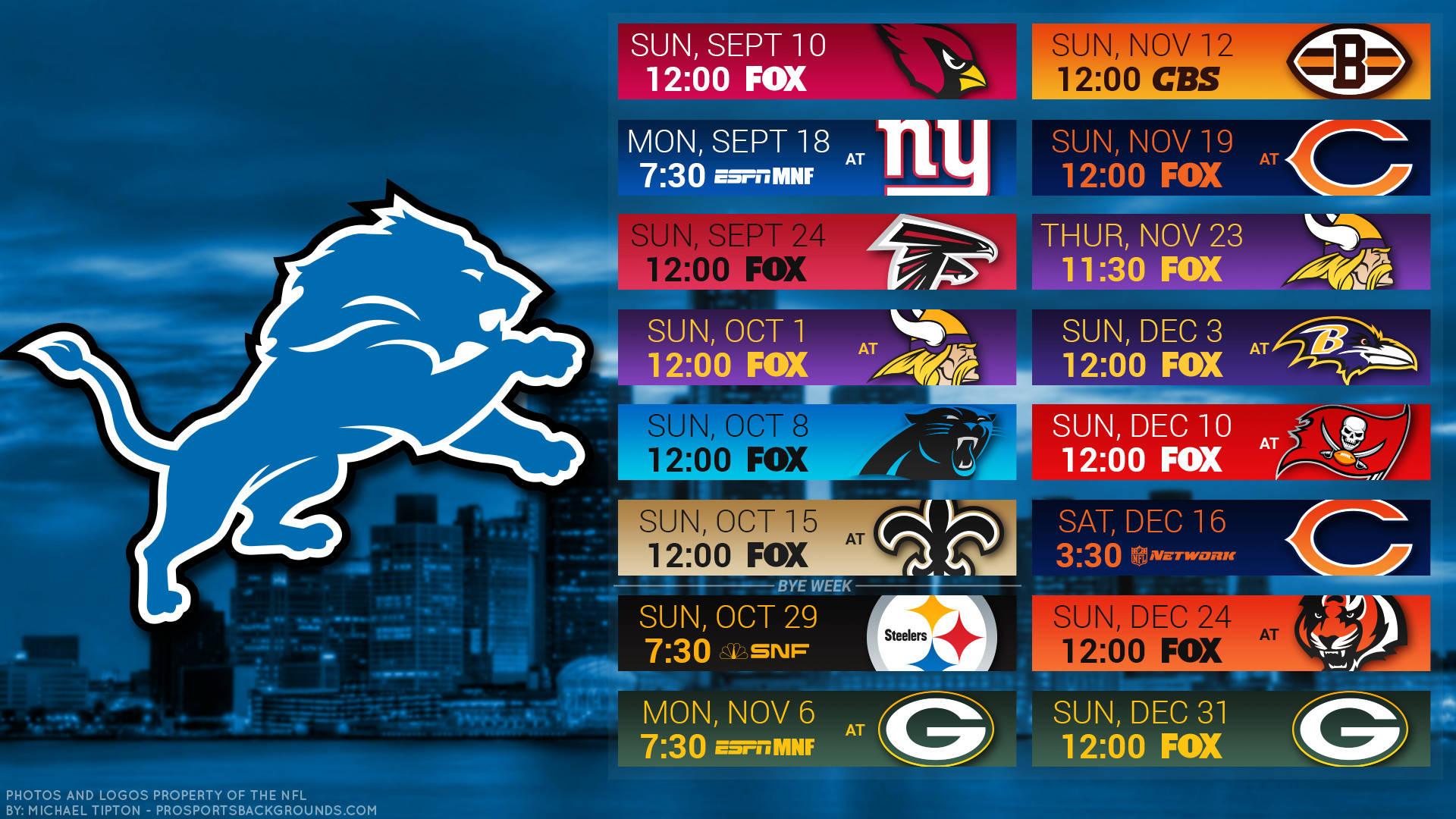 Pc Computer Desktop Detroit Lions Background