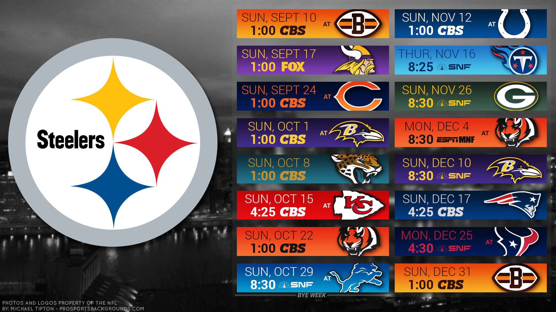 Pc Computer Desktop Steelers Game Schedule Background