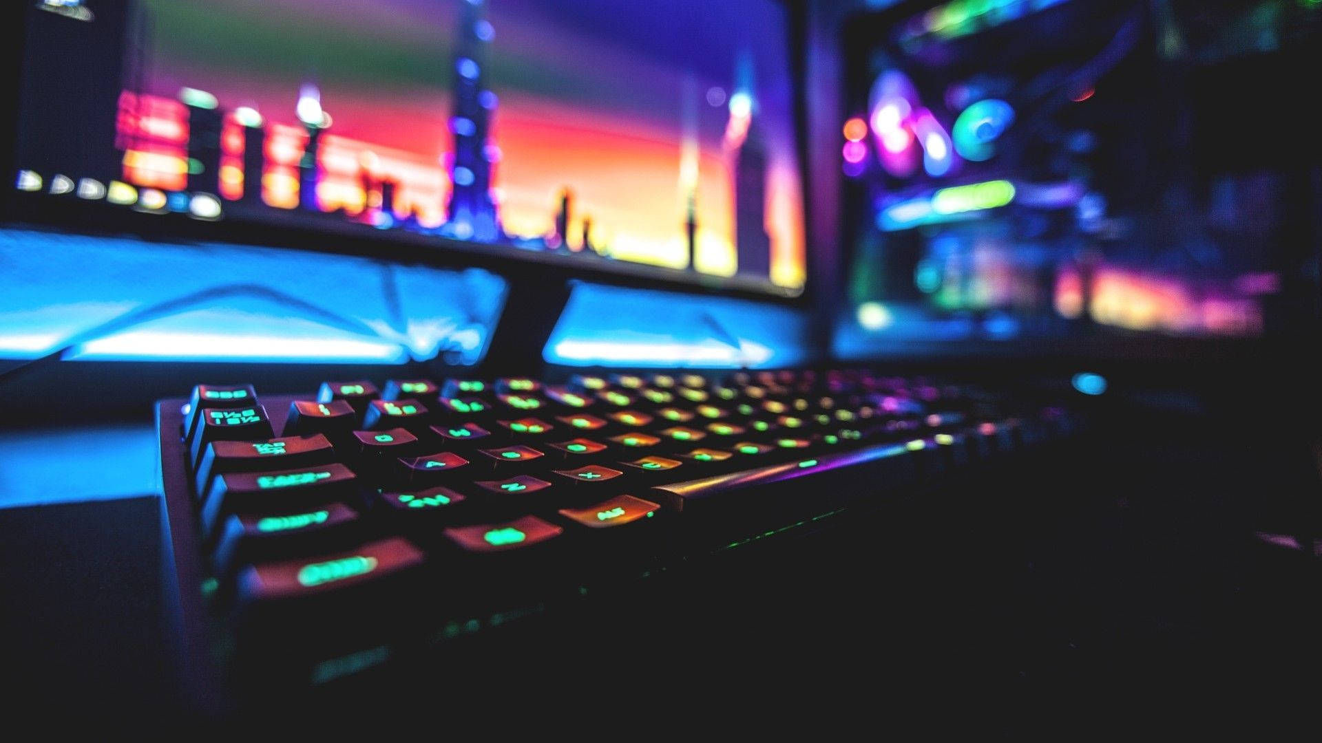 Pc Desktop Background Led Keyboard Background