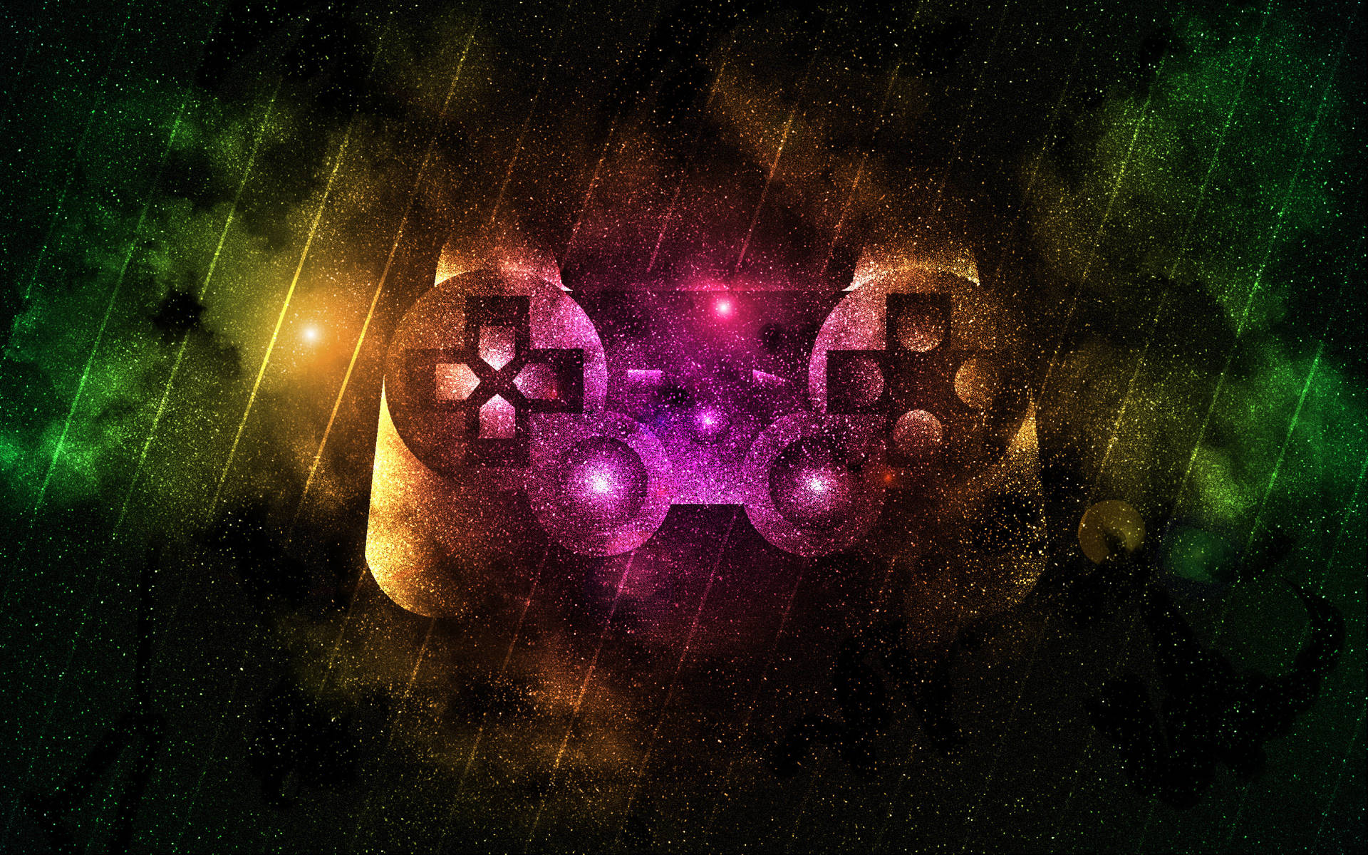 Pc Gaming Glowing Controller Background