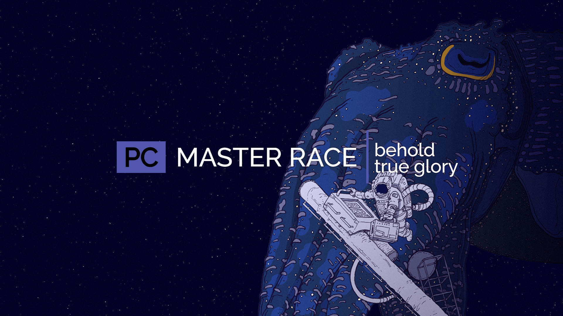 Pc Master Race Astronaut In Space Background