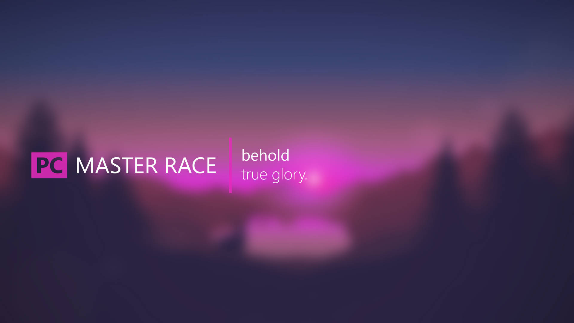 Pc Master Race Blurred Landscape Background