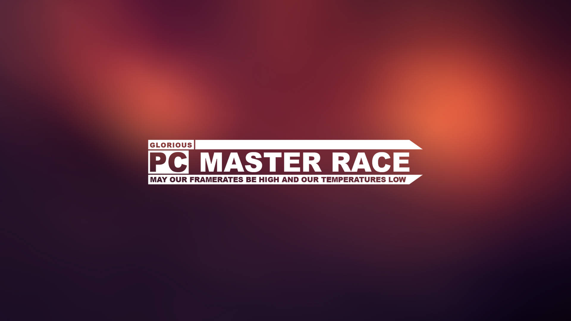 Pc Master Race Blurred Red Background