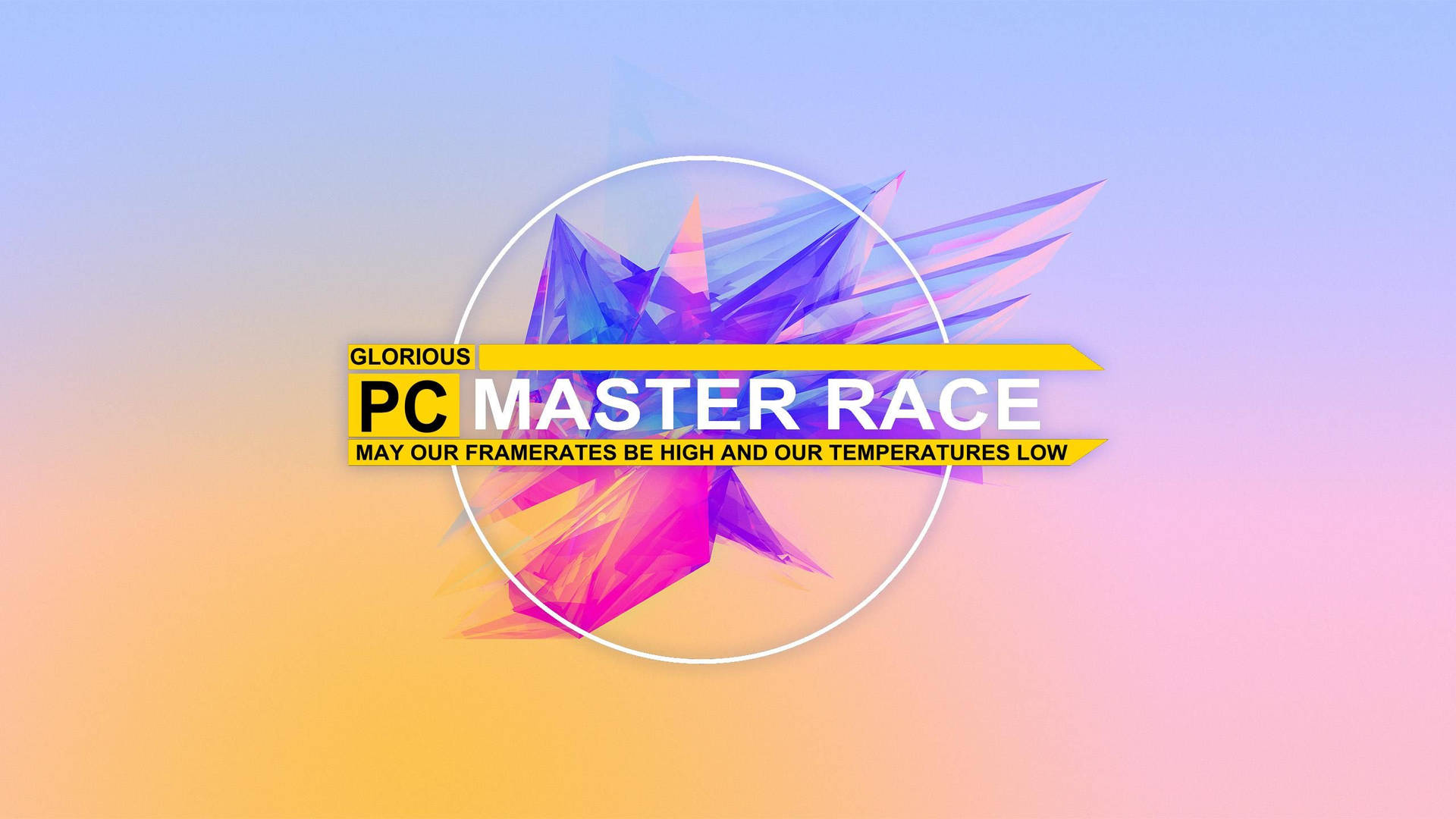 Pc Master Race Low-poly Pastel Background