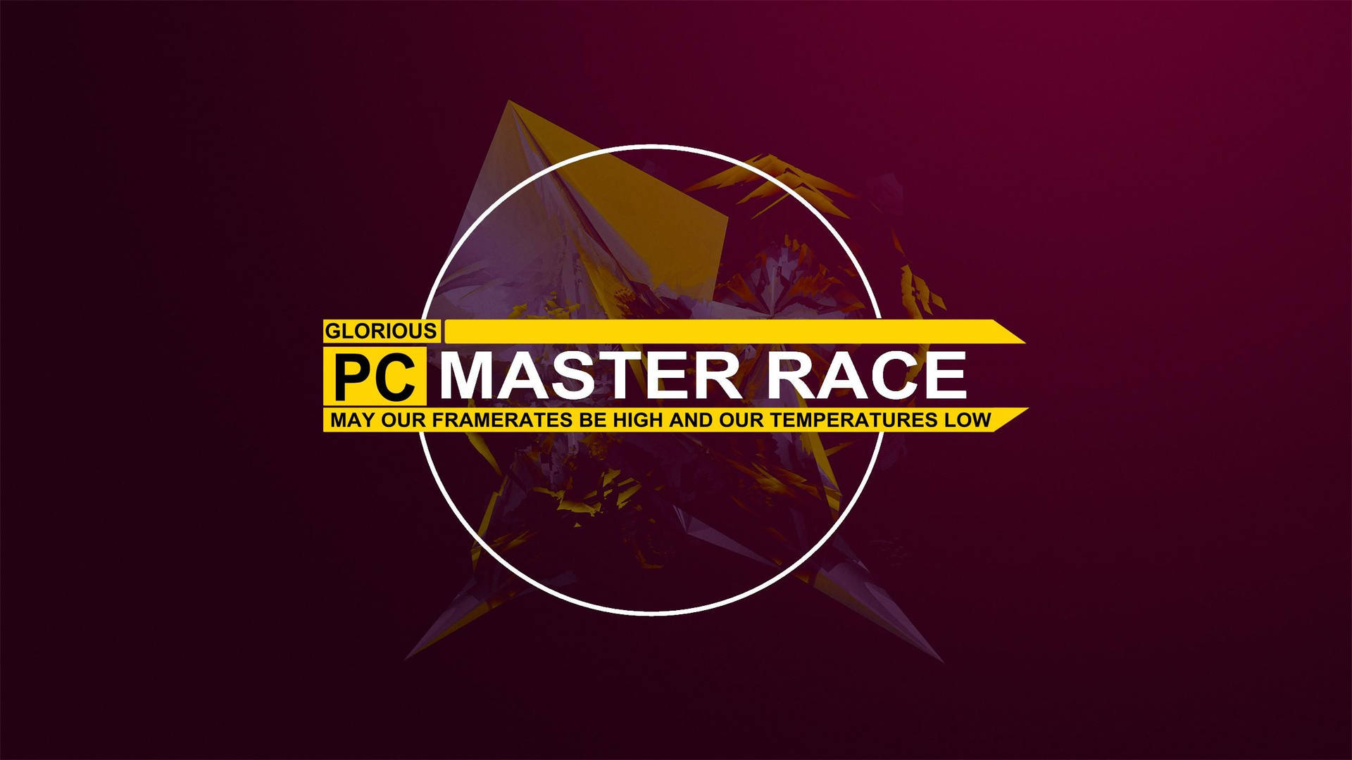 Pc Master Race Red-pink Gradient Background