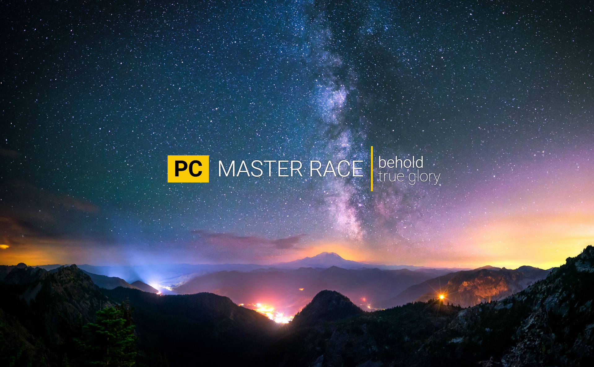 Pc Master Race Starry Sky Background