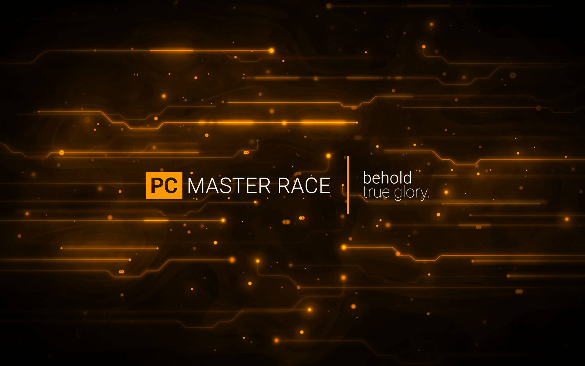 Pc Master Race Yellow Cyber Design Background