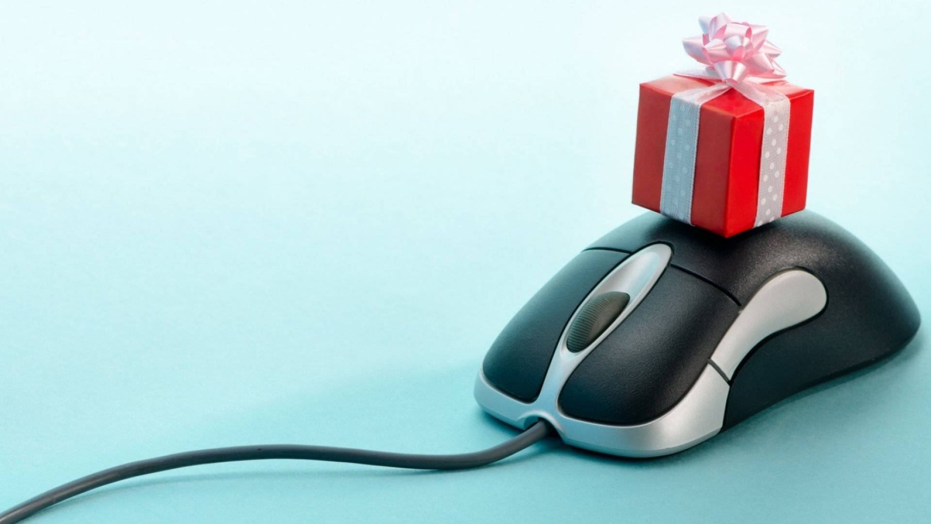 Pc Mouse Christmas Present Background