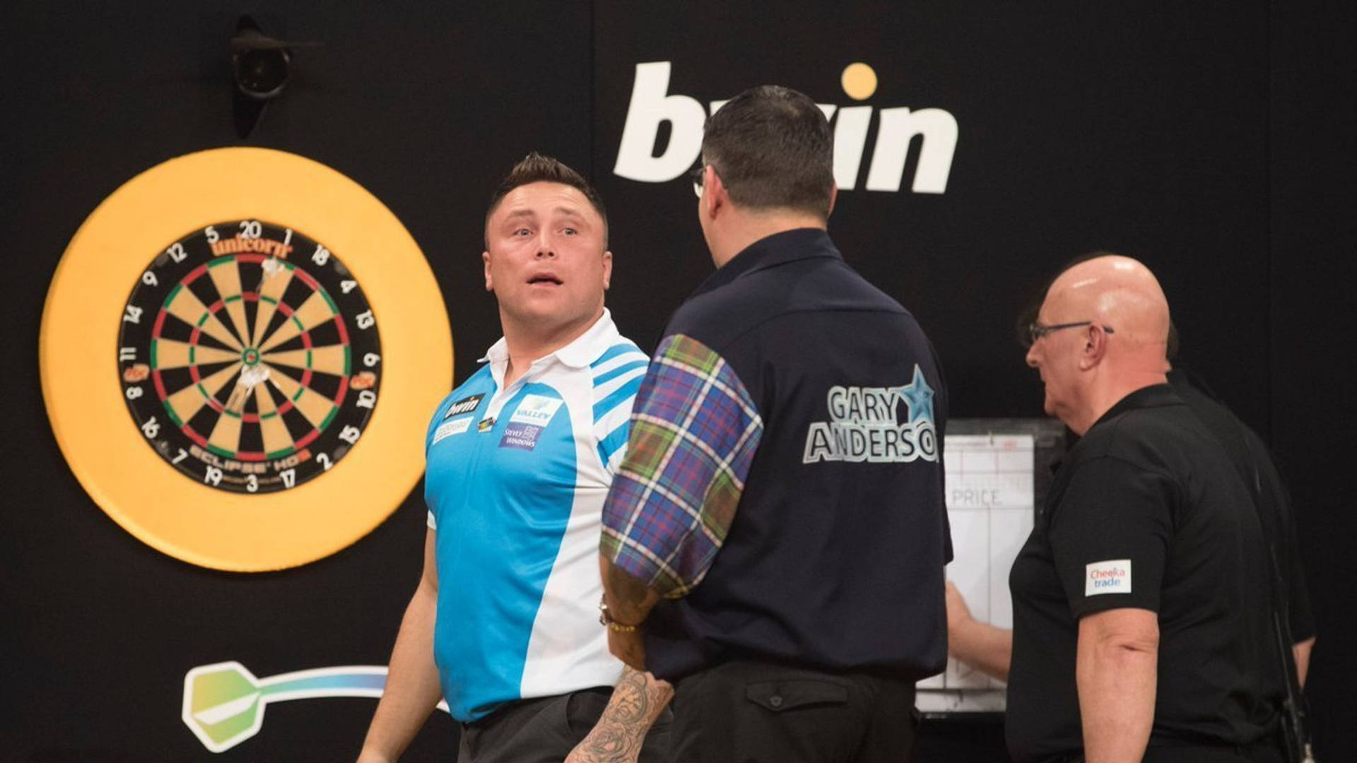 Pdc Grand Slam Darts: Gerwyn Price Vs Gary Anderson Showdown. Sounds Of Determination And Sportsmanship.