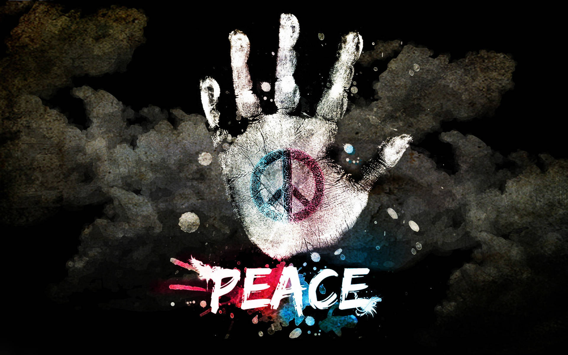 Peace On Hand Art Background