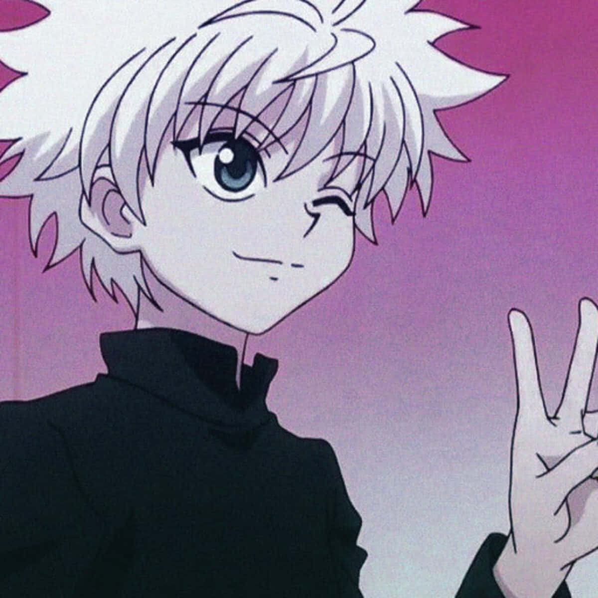 Peace Sign Killua Hunter X Hunter Pfp Background