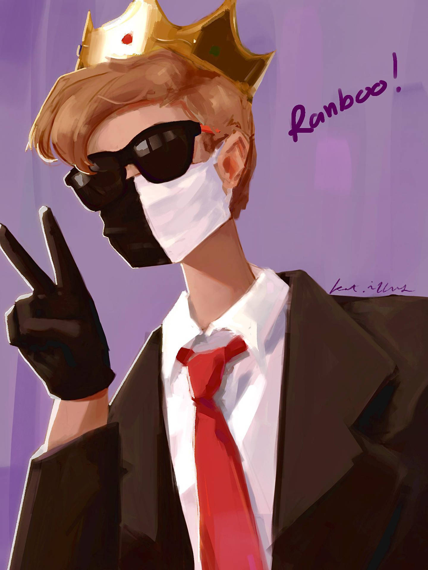 Peace Sign Ranboo Background