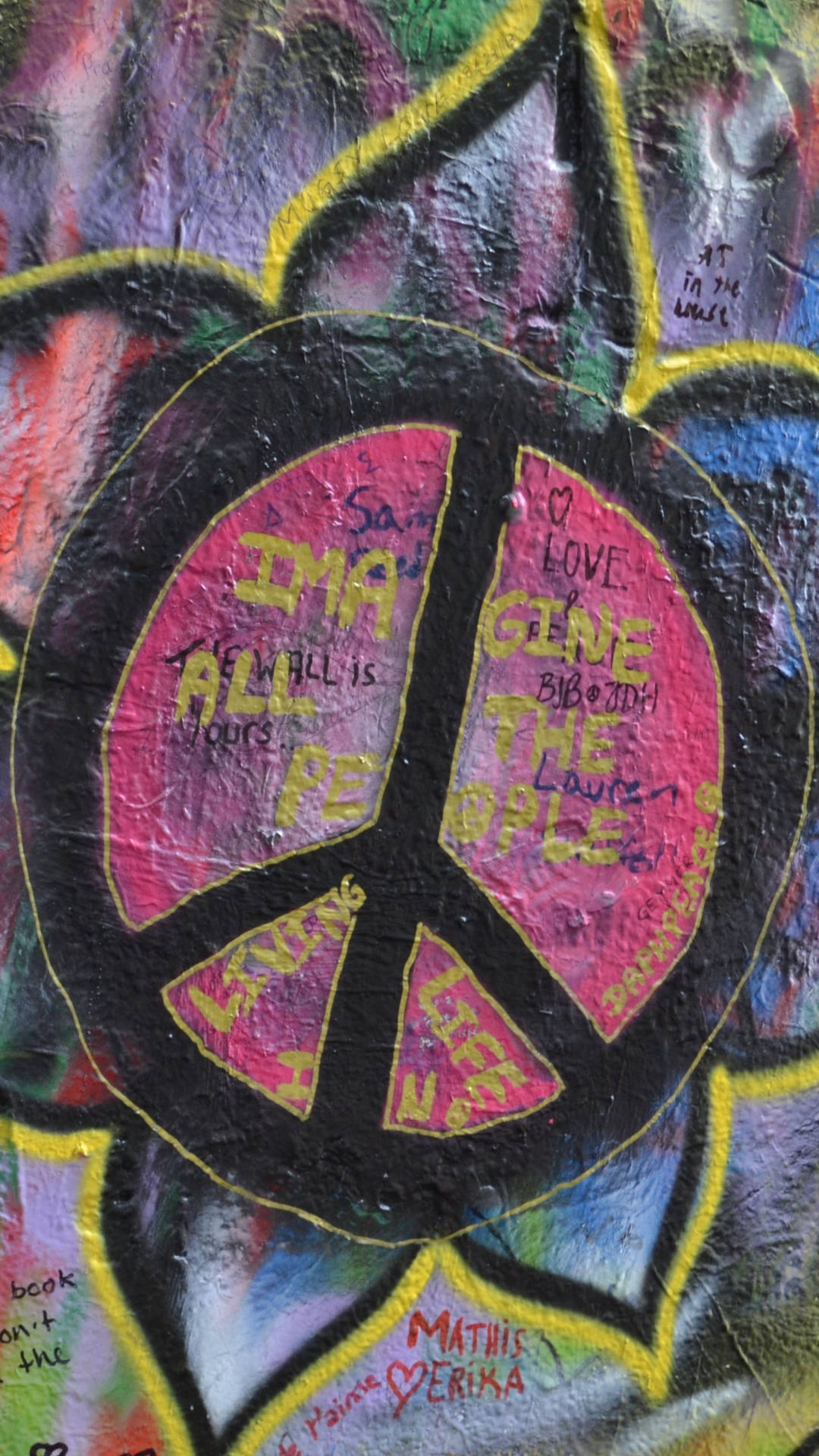 Peace Symbol Colorful Graffiti