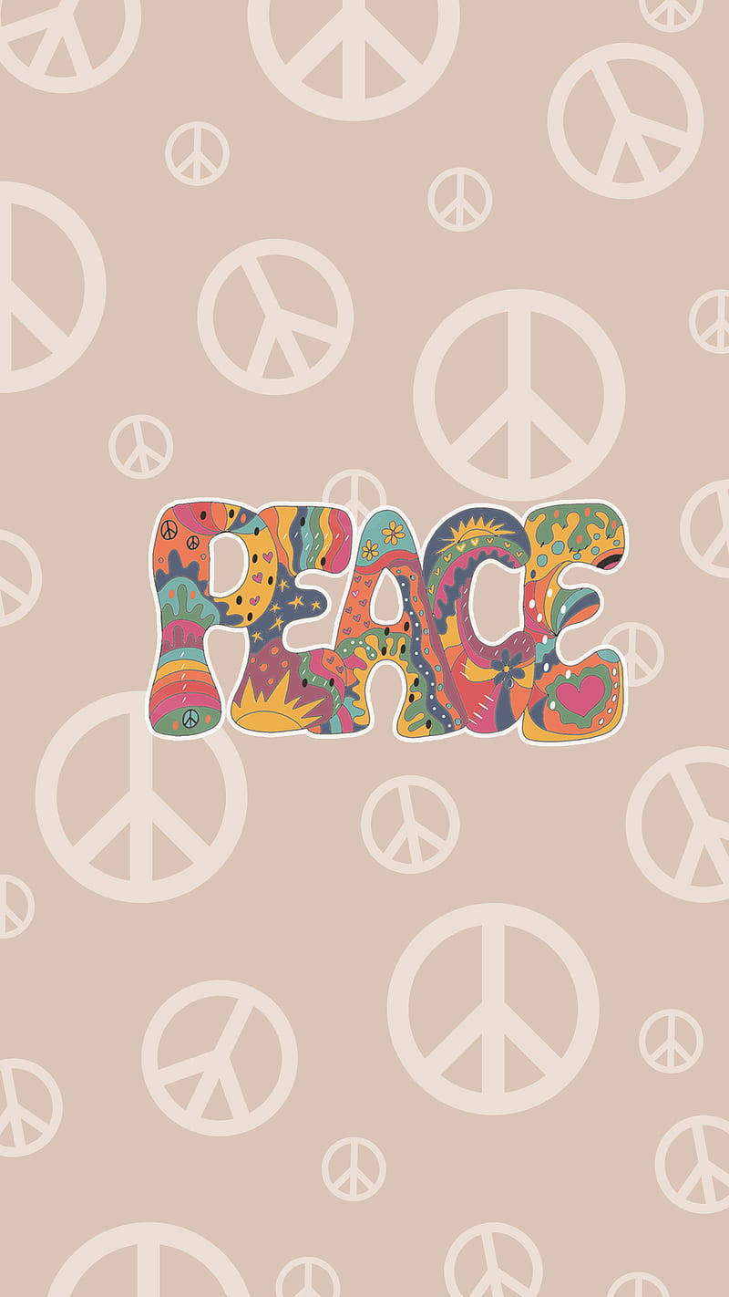 Peace Symbol Pastel Background