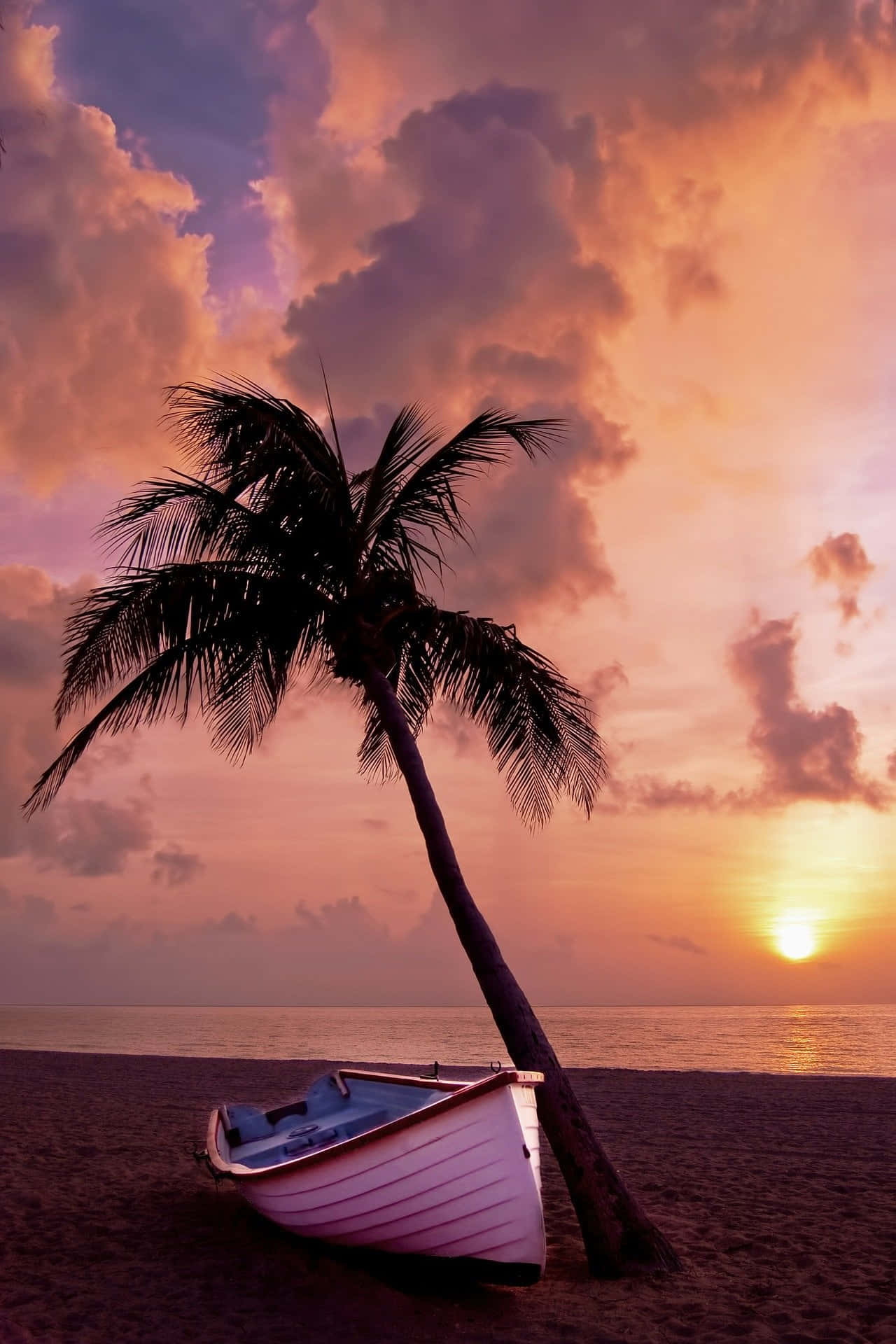 Peaceful And Serene Pastel Beach Background