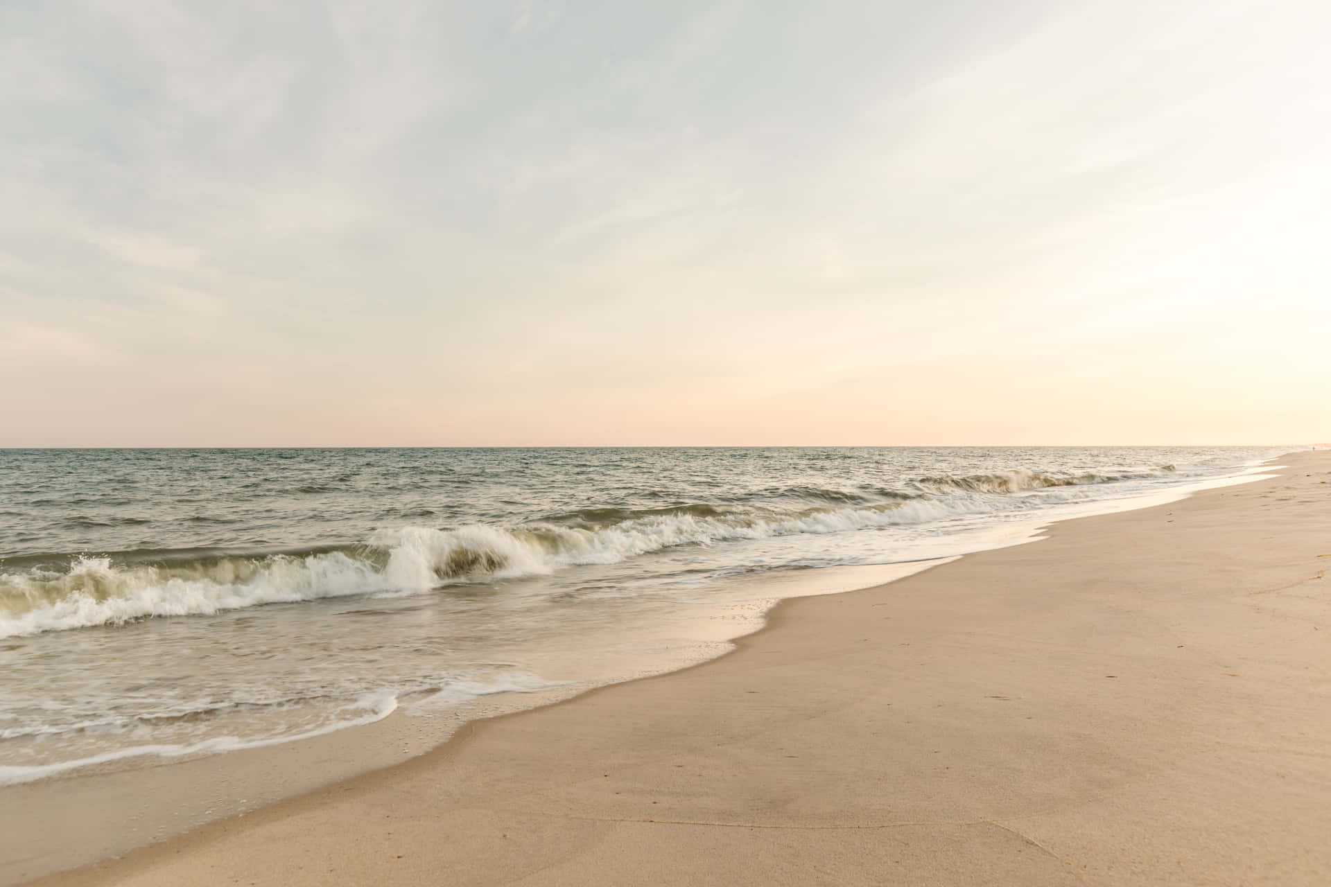 Peaceful Beach New England Summer Background