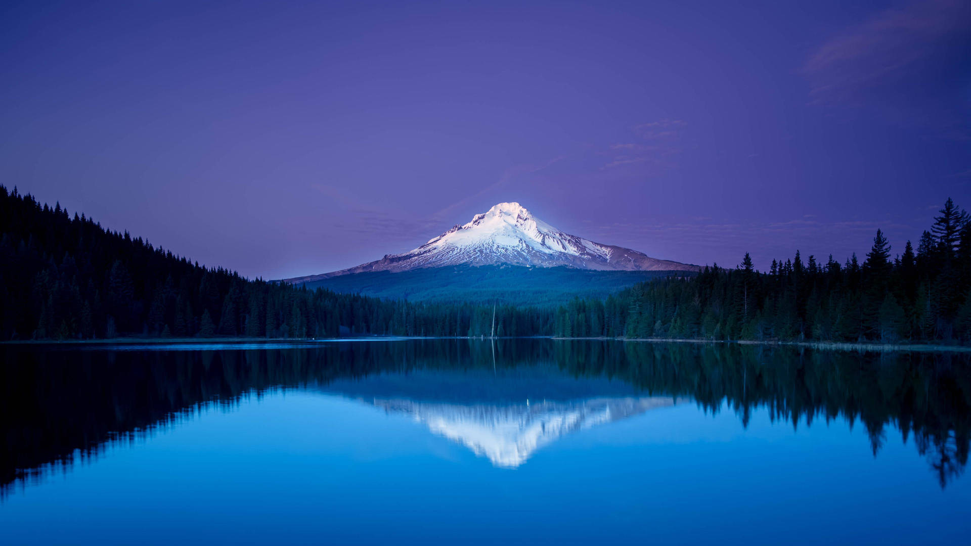 Peaceful Conical Shaped Mountain Background
