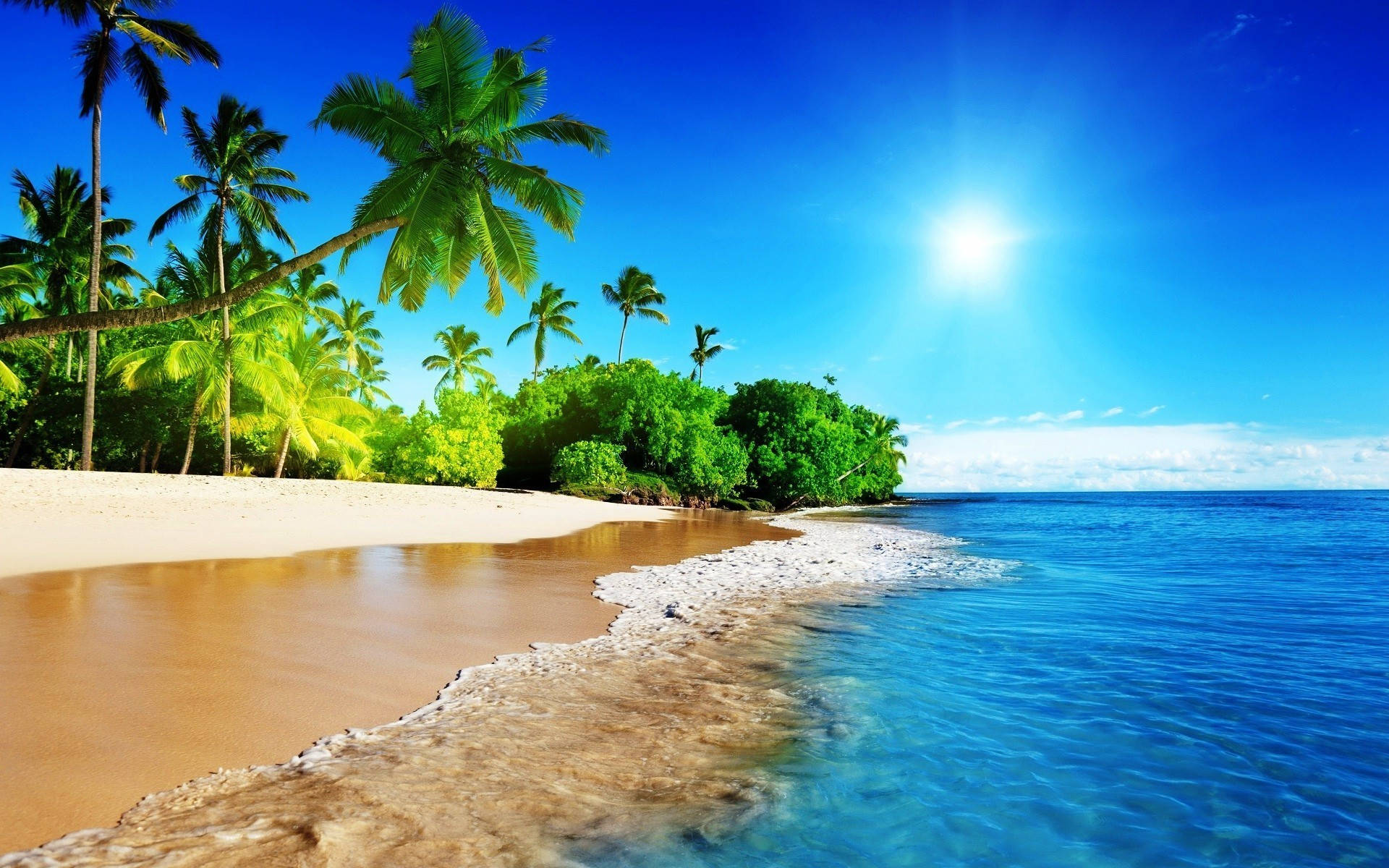 Peaceful Island Summer Season Background