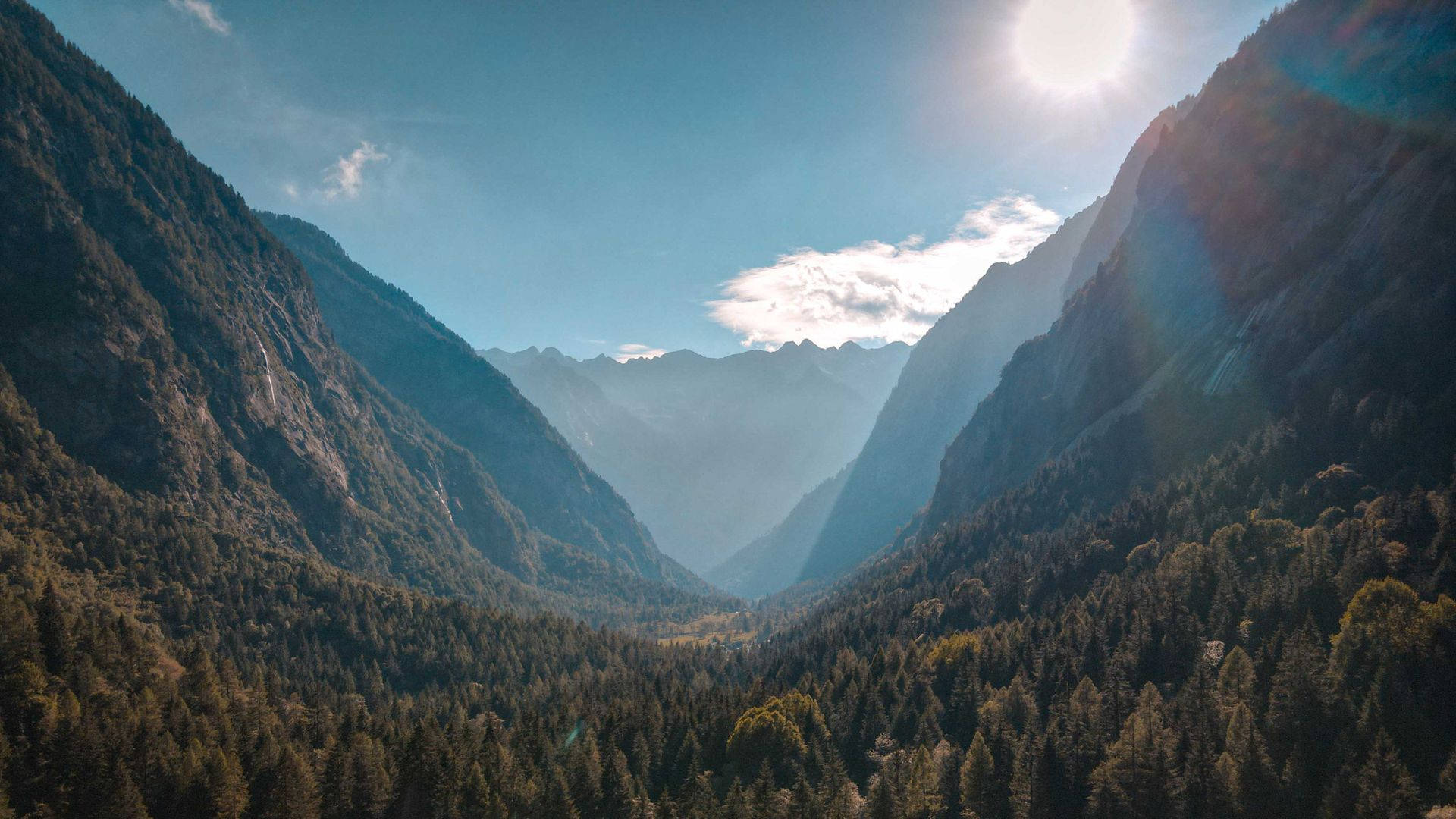 Peaceful Mountainous Valley Slope