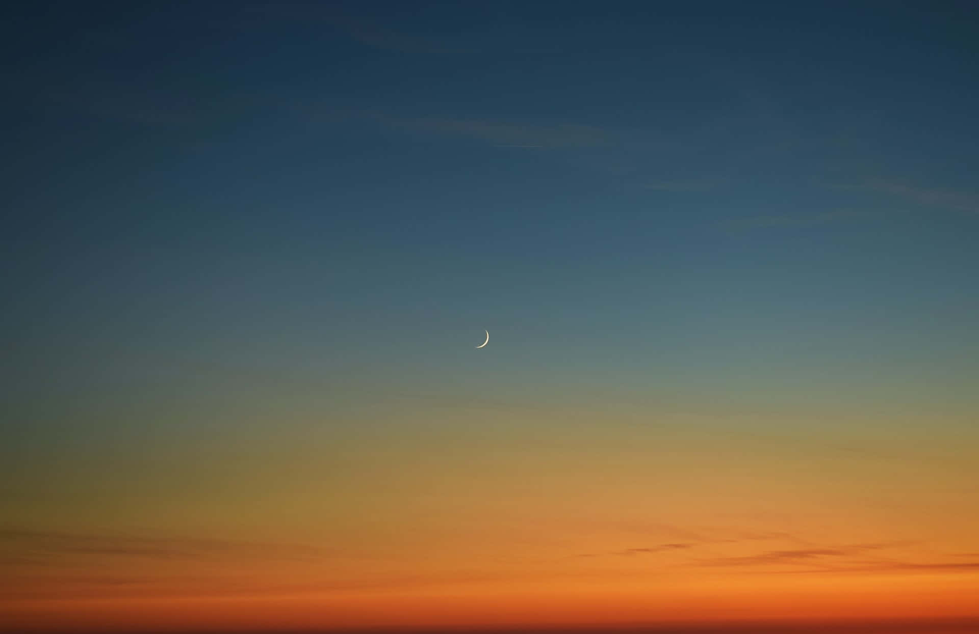 Peaceful Relaxing Crescent Moon Background