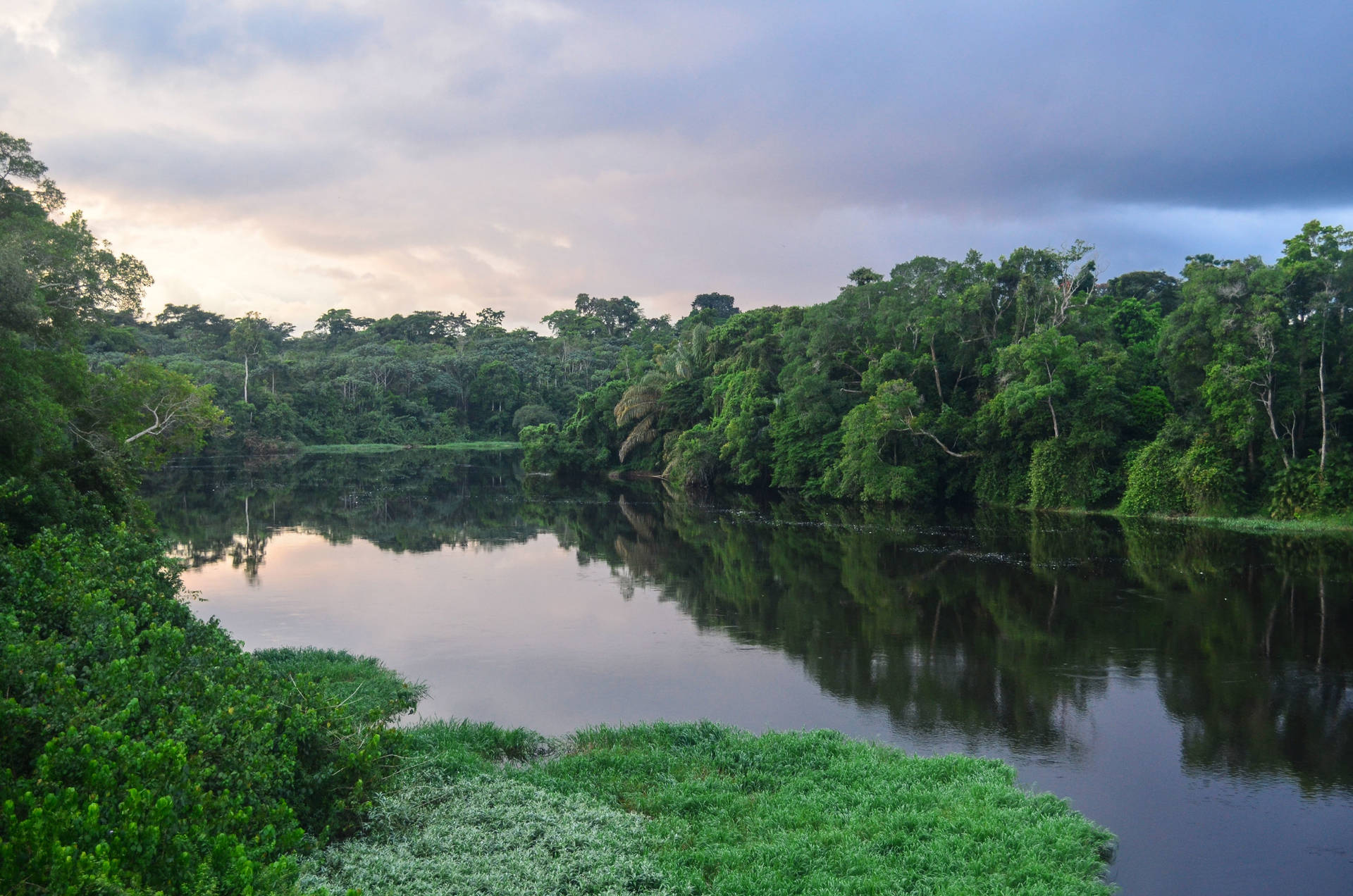 Peaceful River In Gabon Background