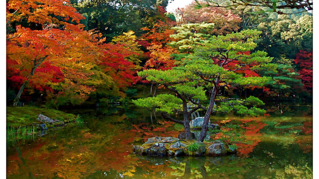 Peaceful View Of Sunset Over The Mount Fuji And Lake Hakone In Japan