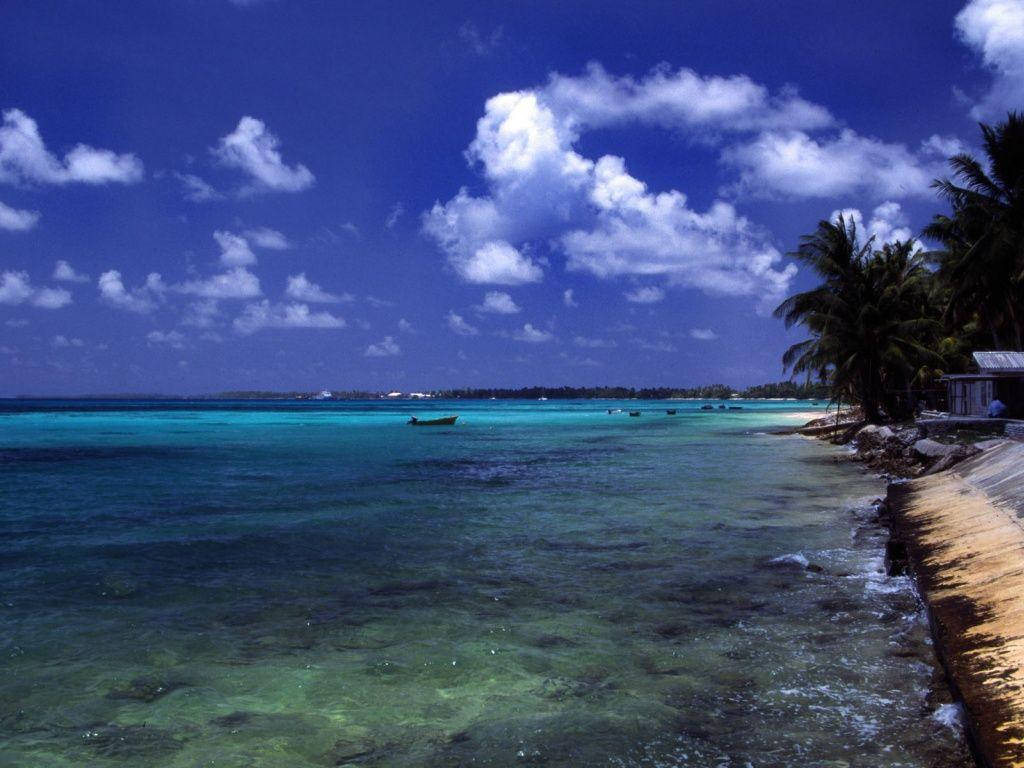 Peaceful Water In Tuvalu Beach