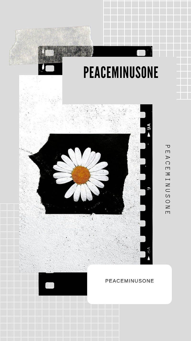 Peaceminusone In Black And White Background