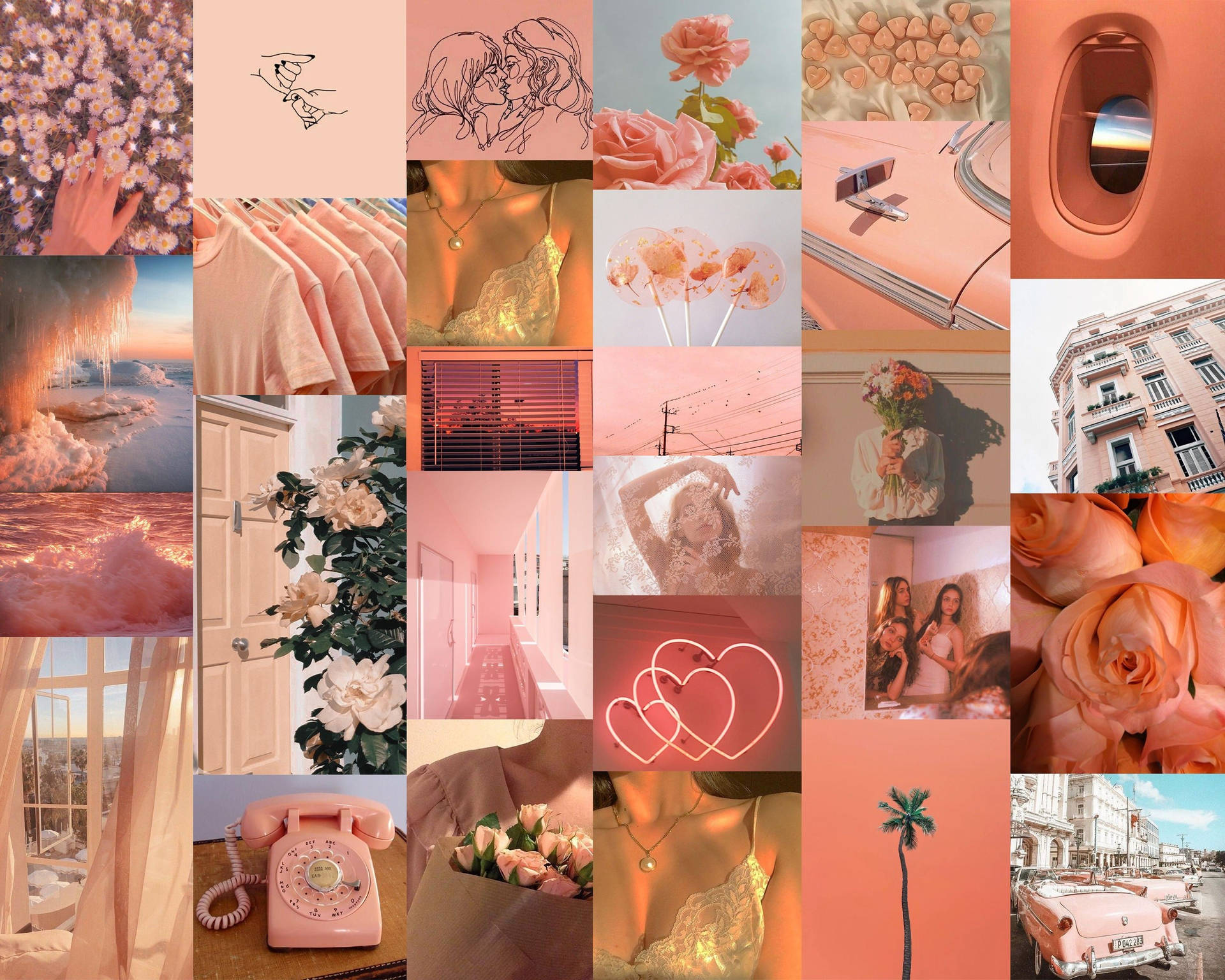 Peach Aesthetic Collage