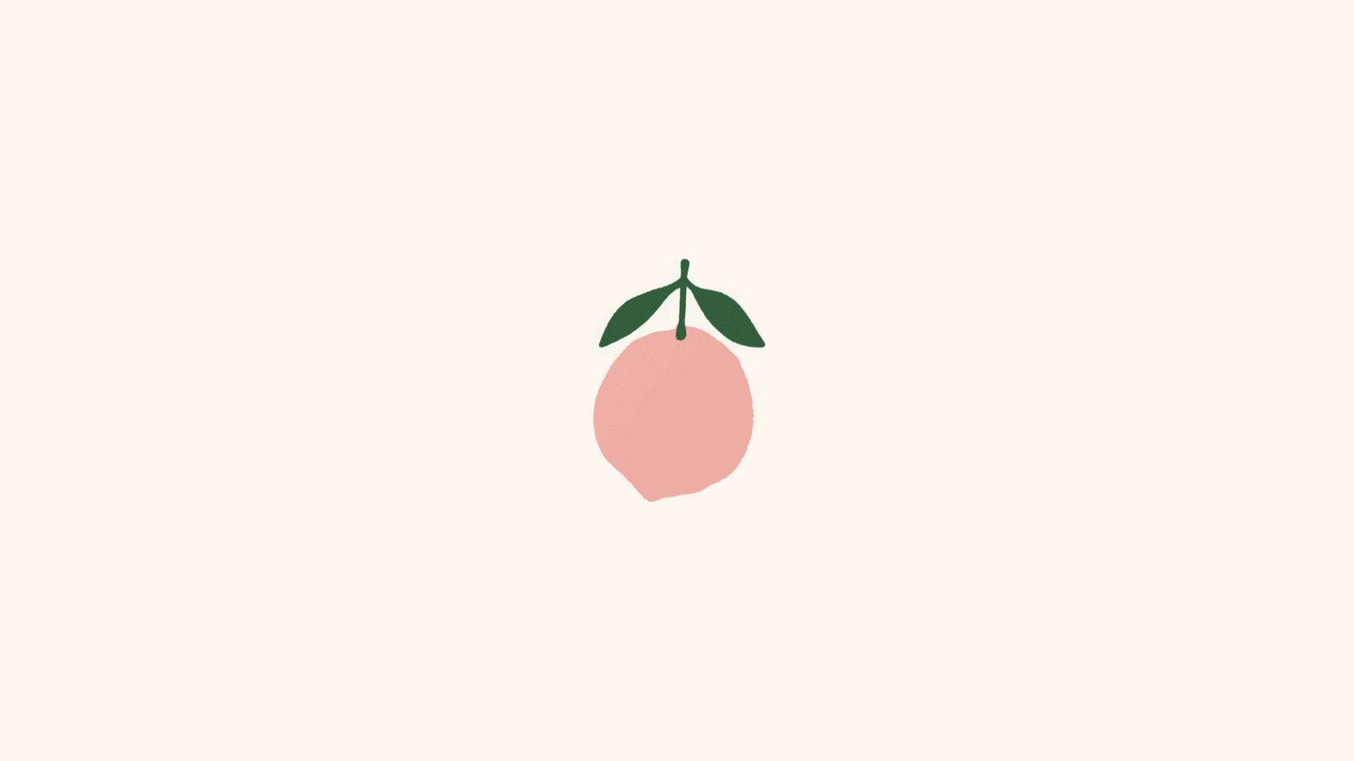 Peach Aesthetic Fruit Illustration Background