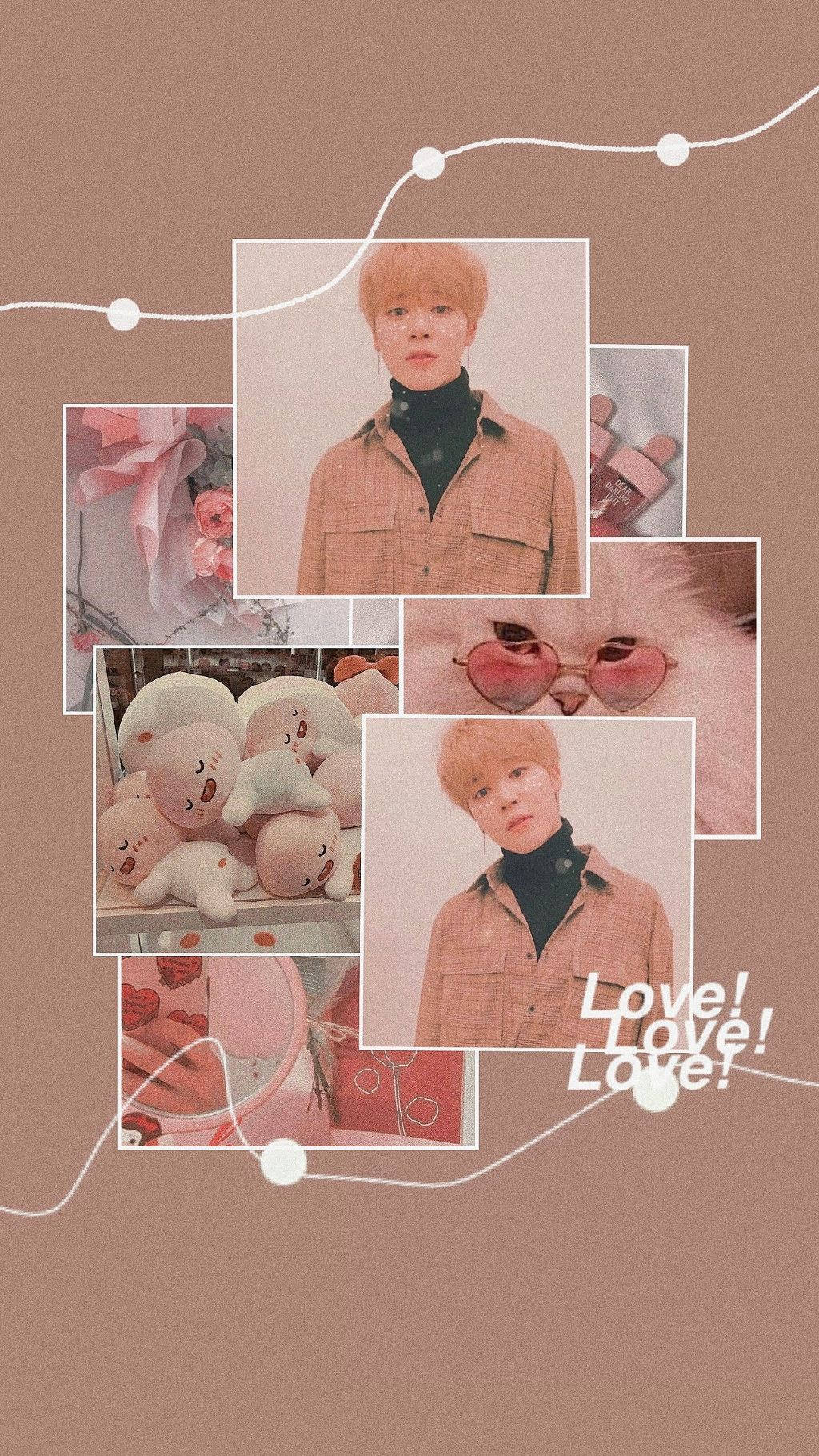 Peach Aesthetic Jimin Background