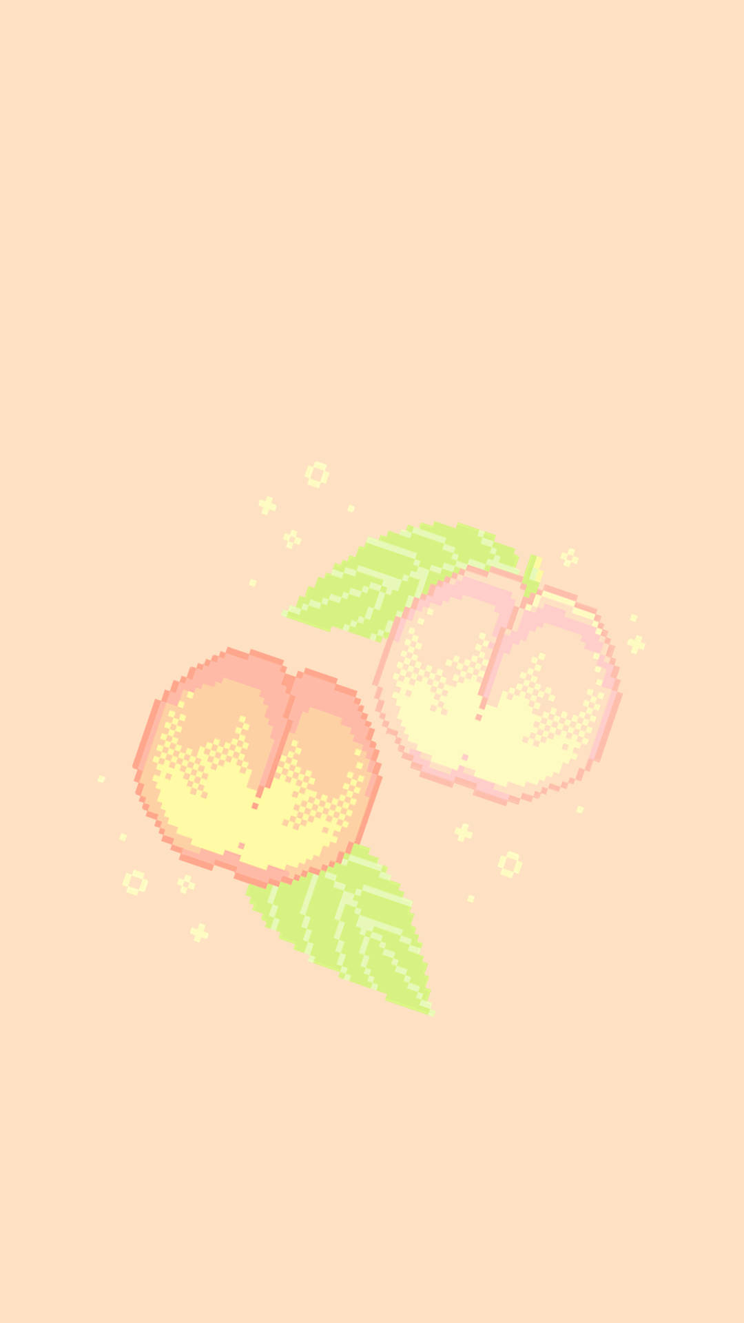 Peach Aesthetic Pixel Art