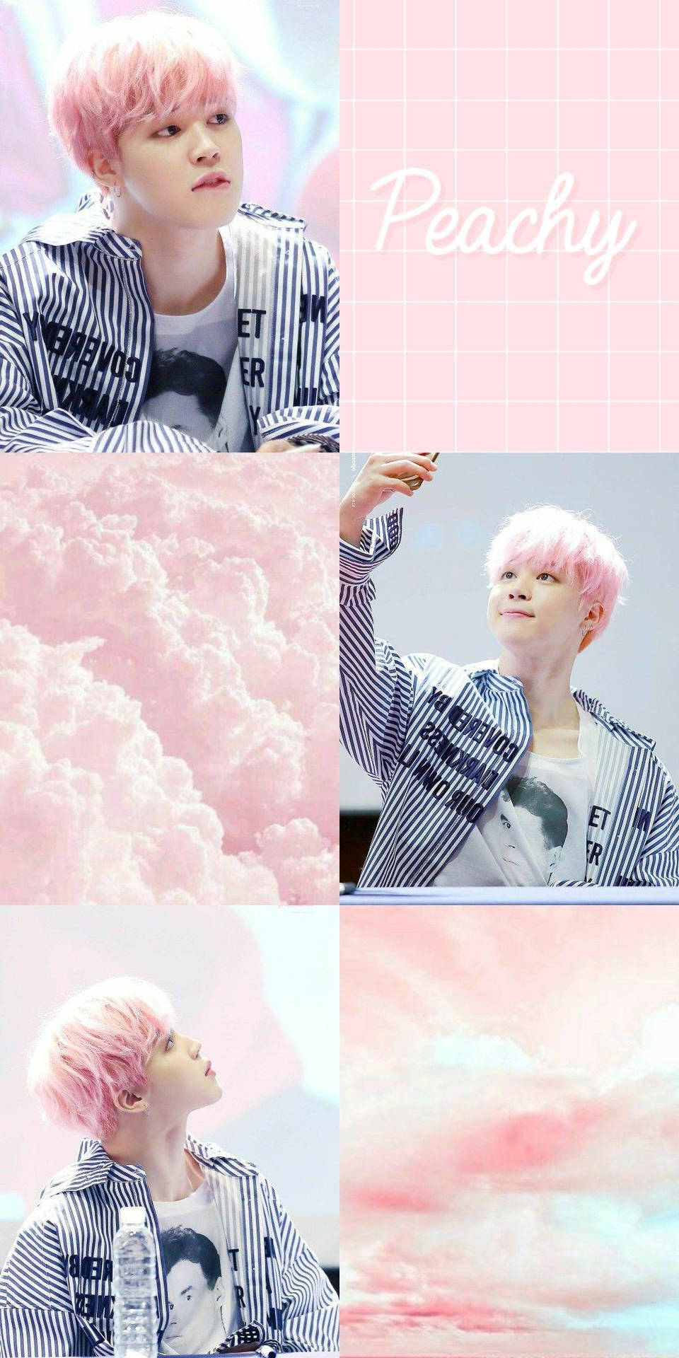 Peach And Stripes Jimin Aesthetic