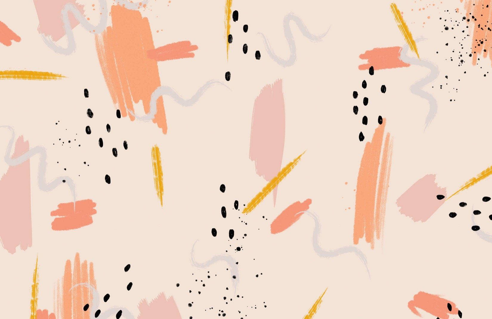 Peach Background Scribble Designs Background